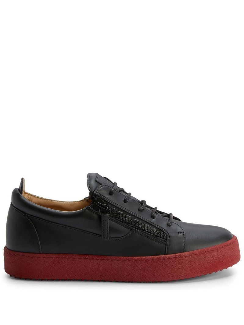 Frankie leather low-top sneakers 1