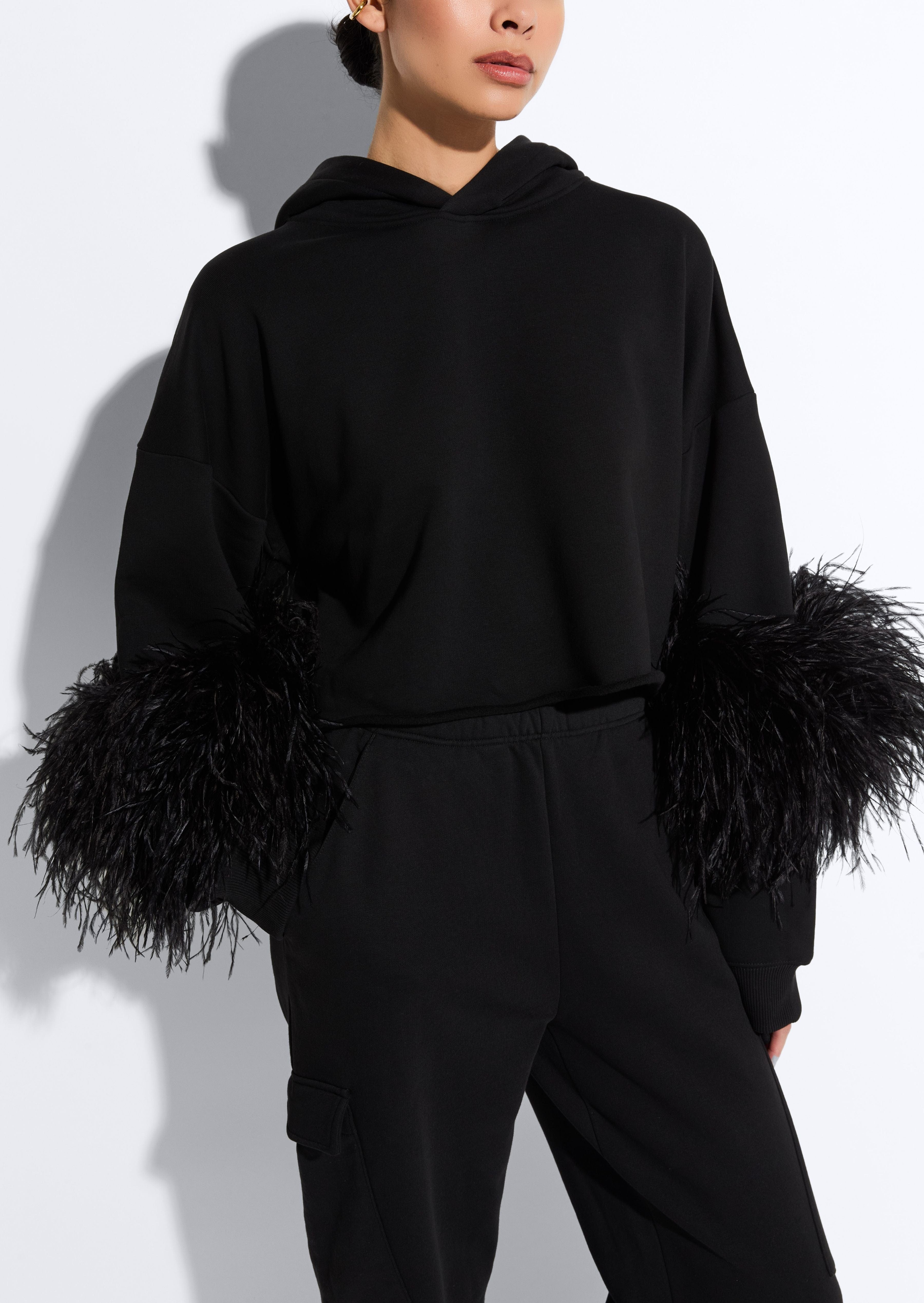 Cotton Sweatshirt With Feathers - 4