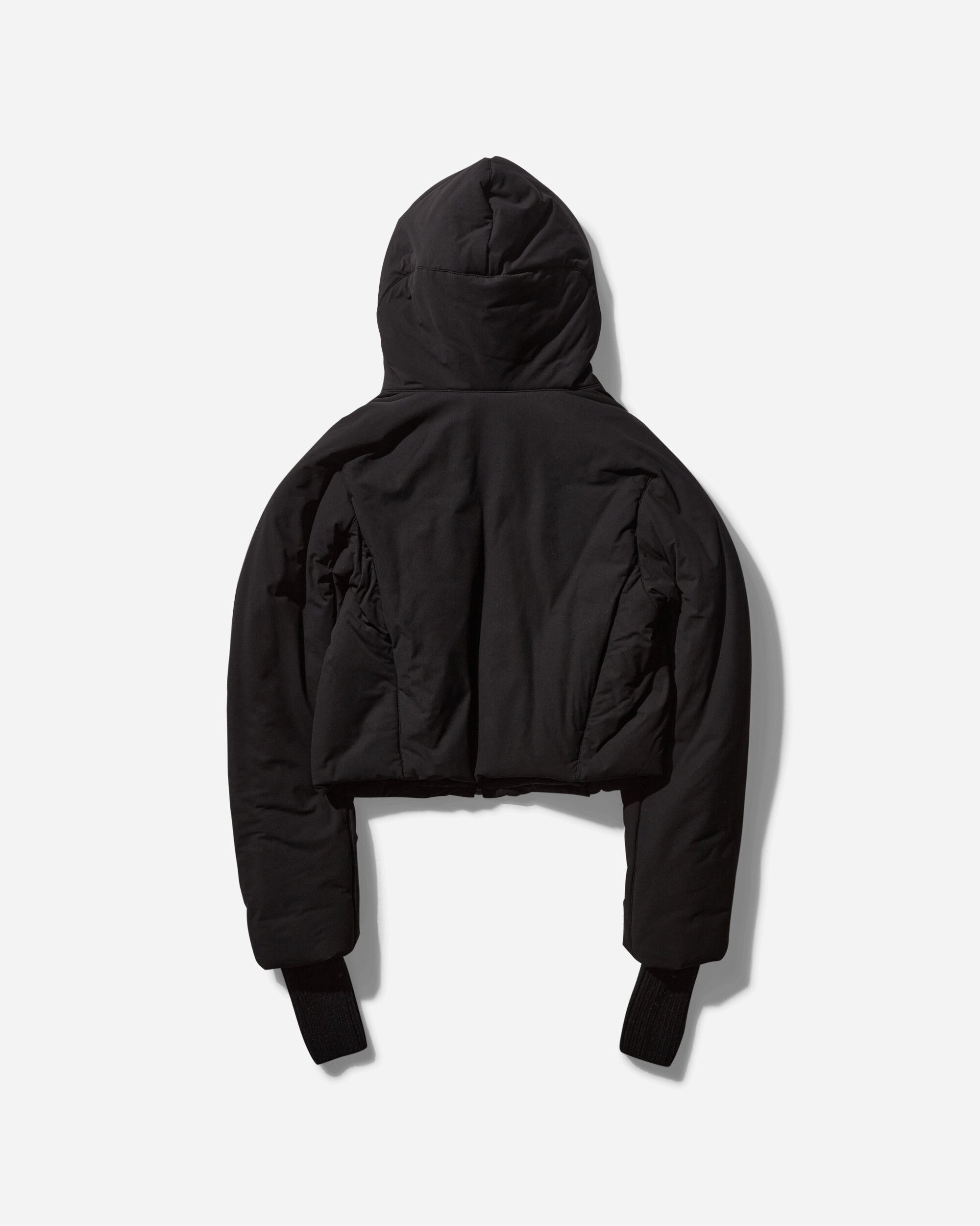 Women's Padded Crop Jacket with Gloves Black - 2