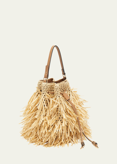 ULLA JOHNSON Gigi Fringe Drawstring Bucket Bag outlook