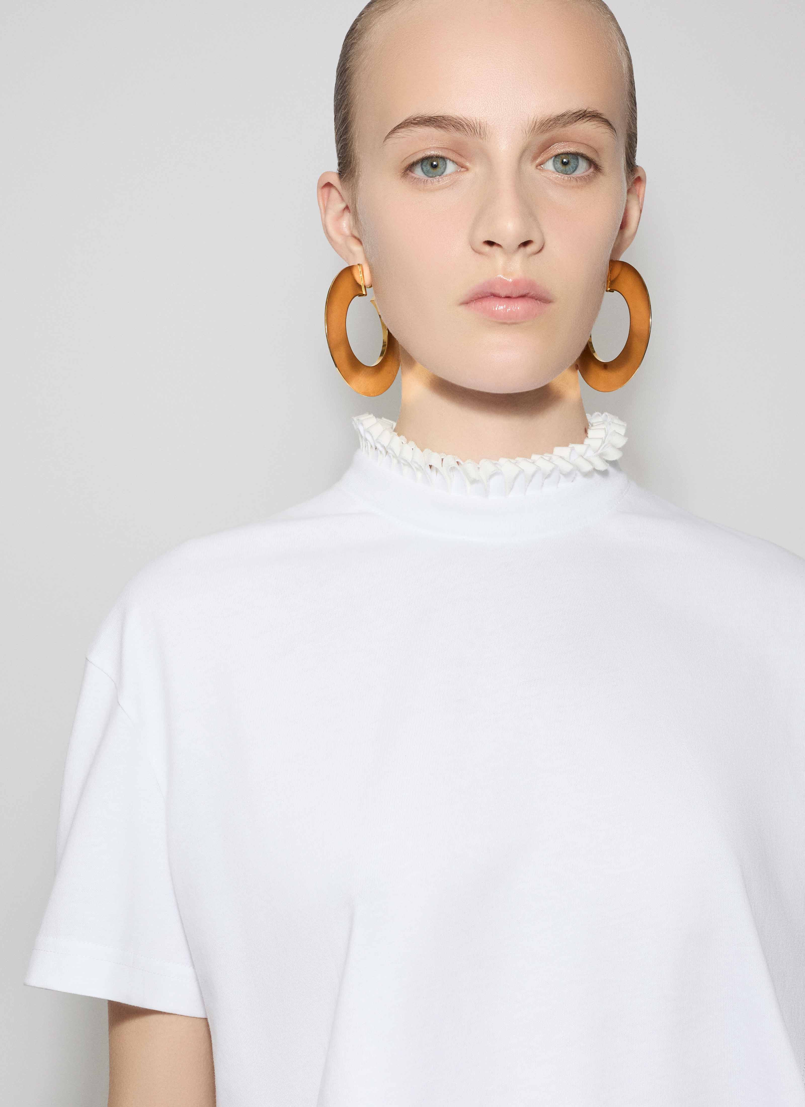 COTTON JERSEY CROPPED T-SHIRT - 5
