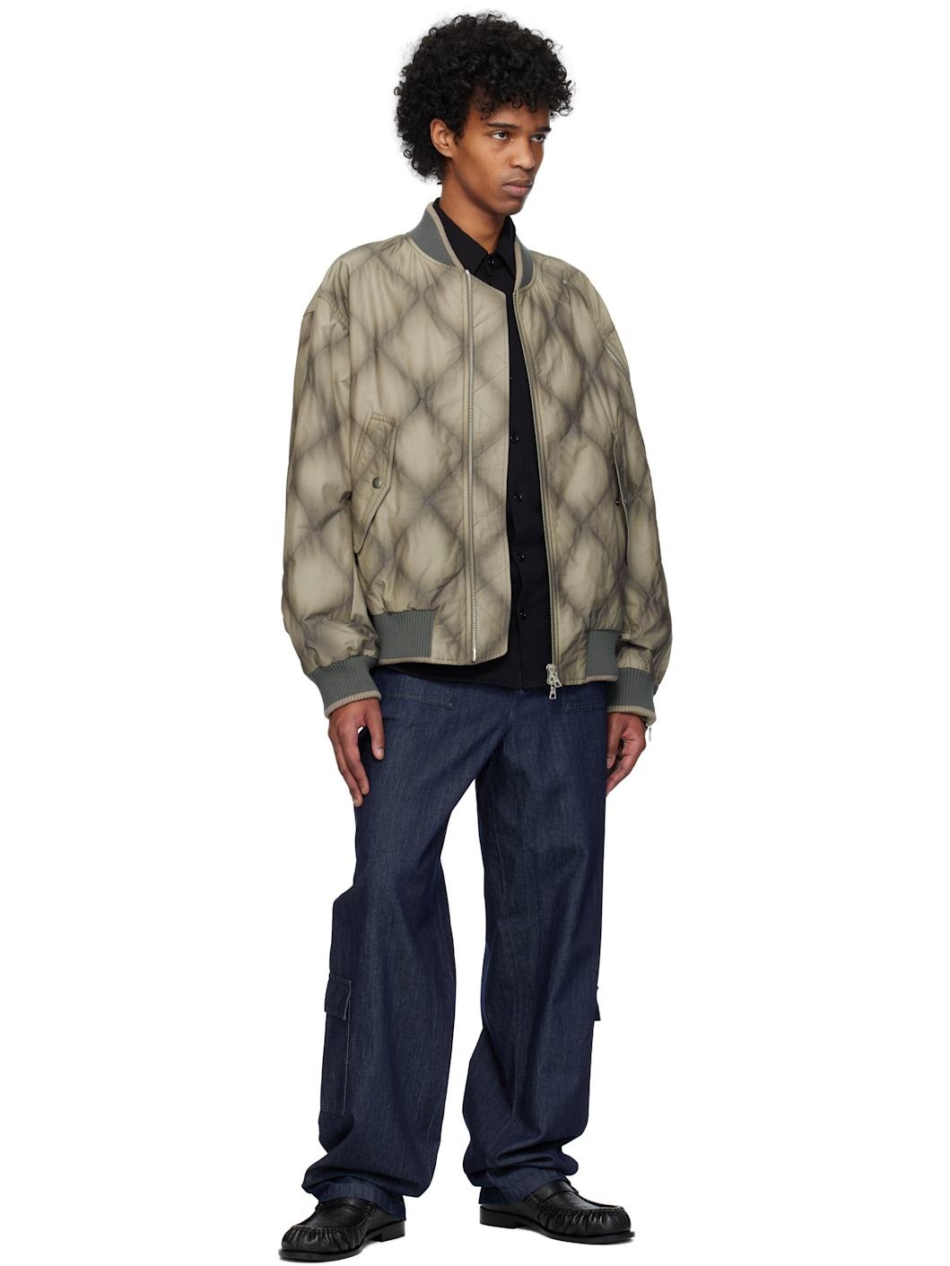 Gray Duck Canvas Bomber Jacket - 4