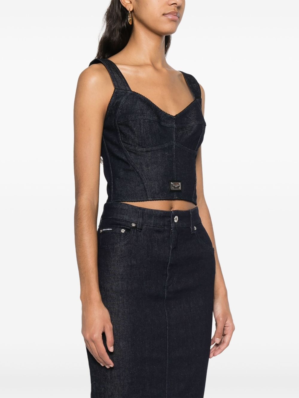 denim corset top - 3