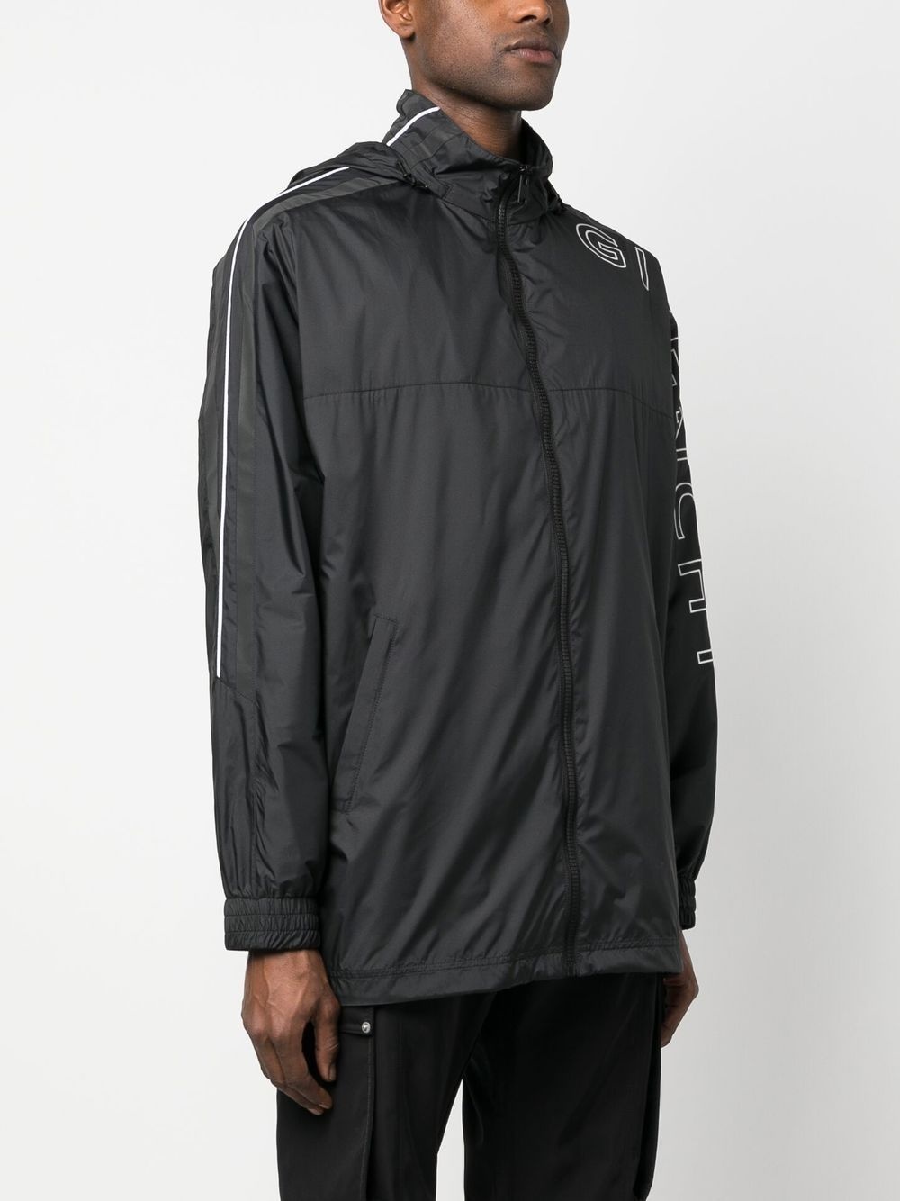 long-sleeve logo-print jacket - 3
