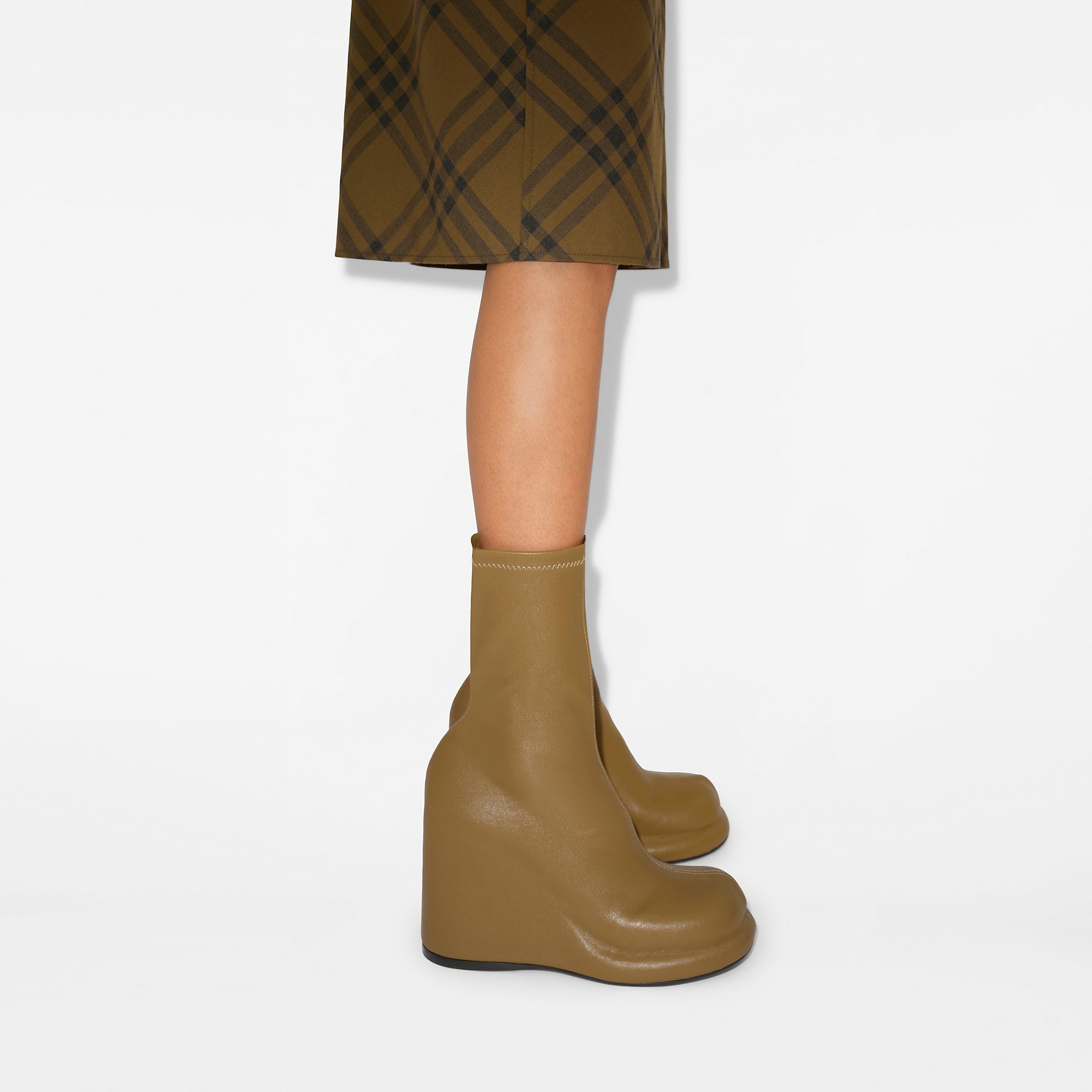 Leather Pillar Low Boots - 7