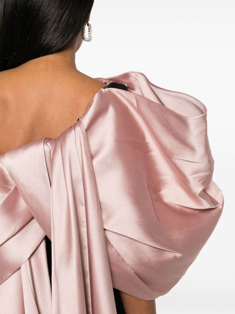 off-shouder crepe maxi dress 5