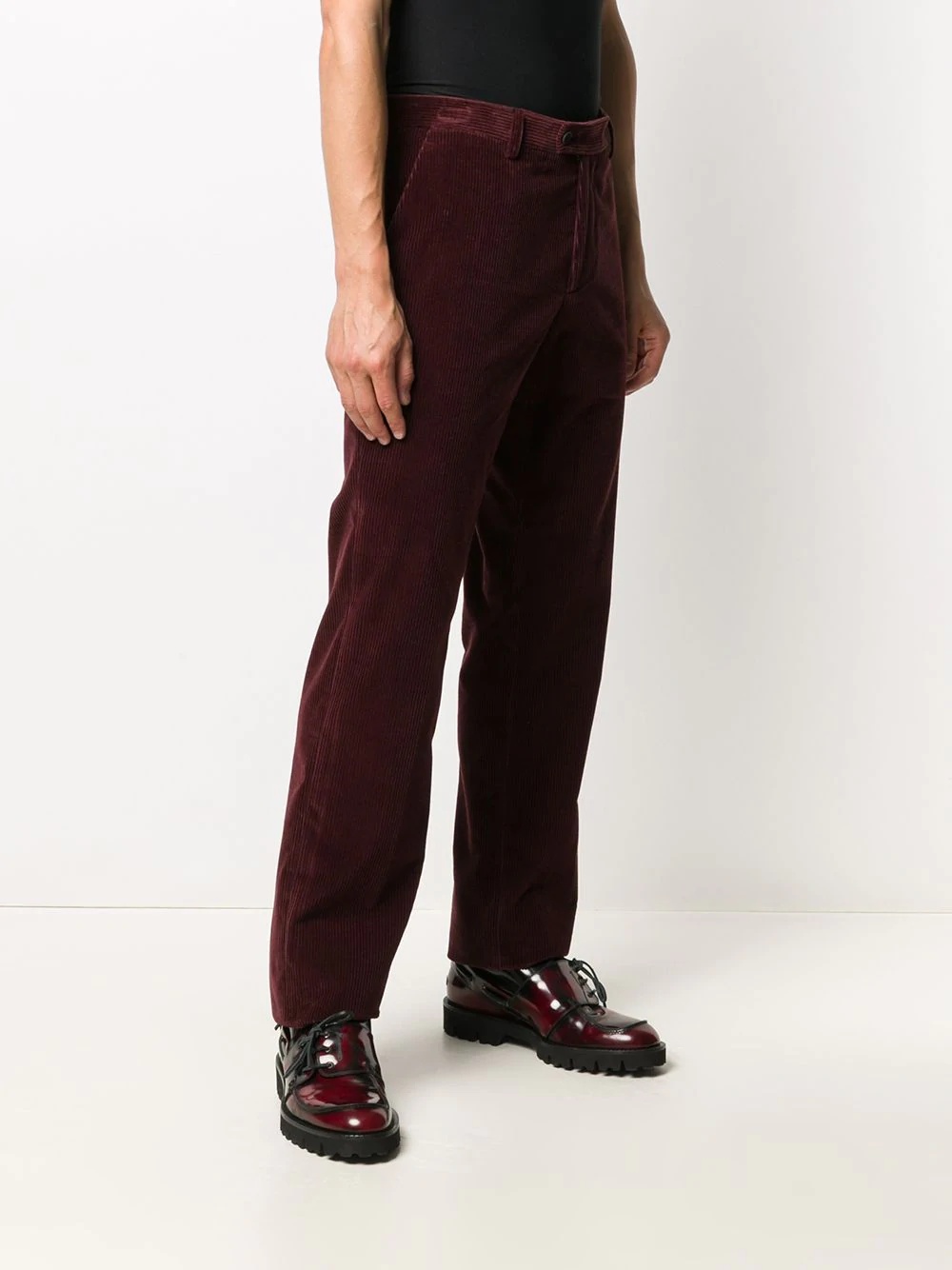 corduroy straight-leg trousers - 3