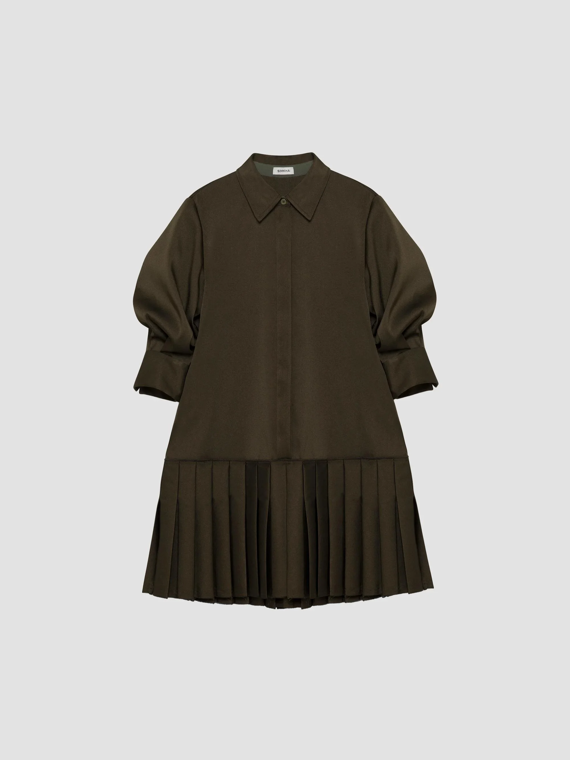 Women's Regina Crepe Mini Dress - Dark Olive - 1