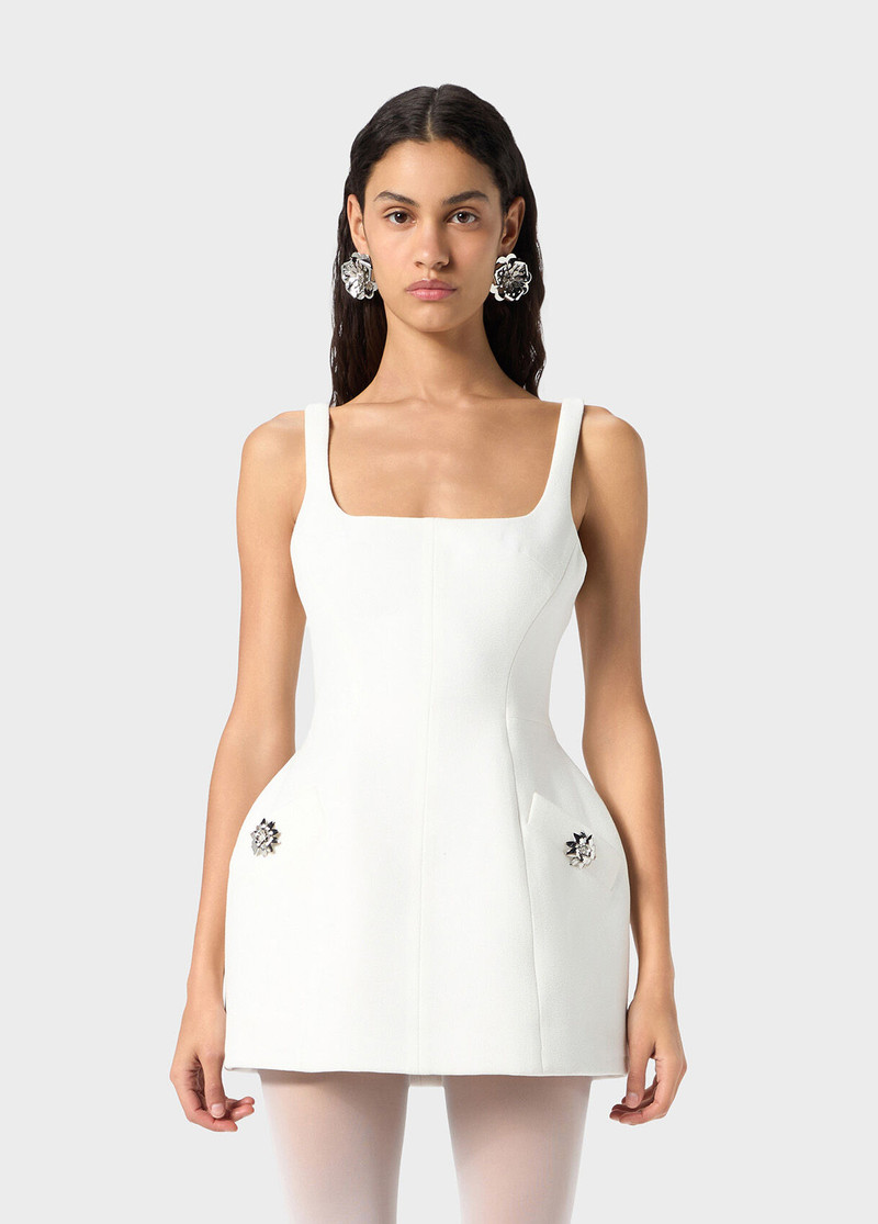 Blumarine SHORT DRESS IN CREPE WITH JEWEL DETAILS outlook