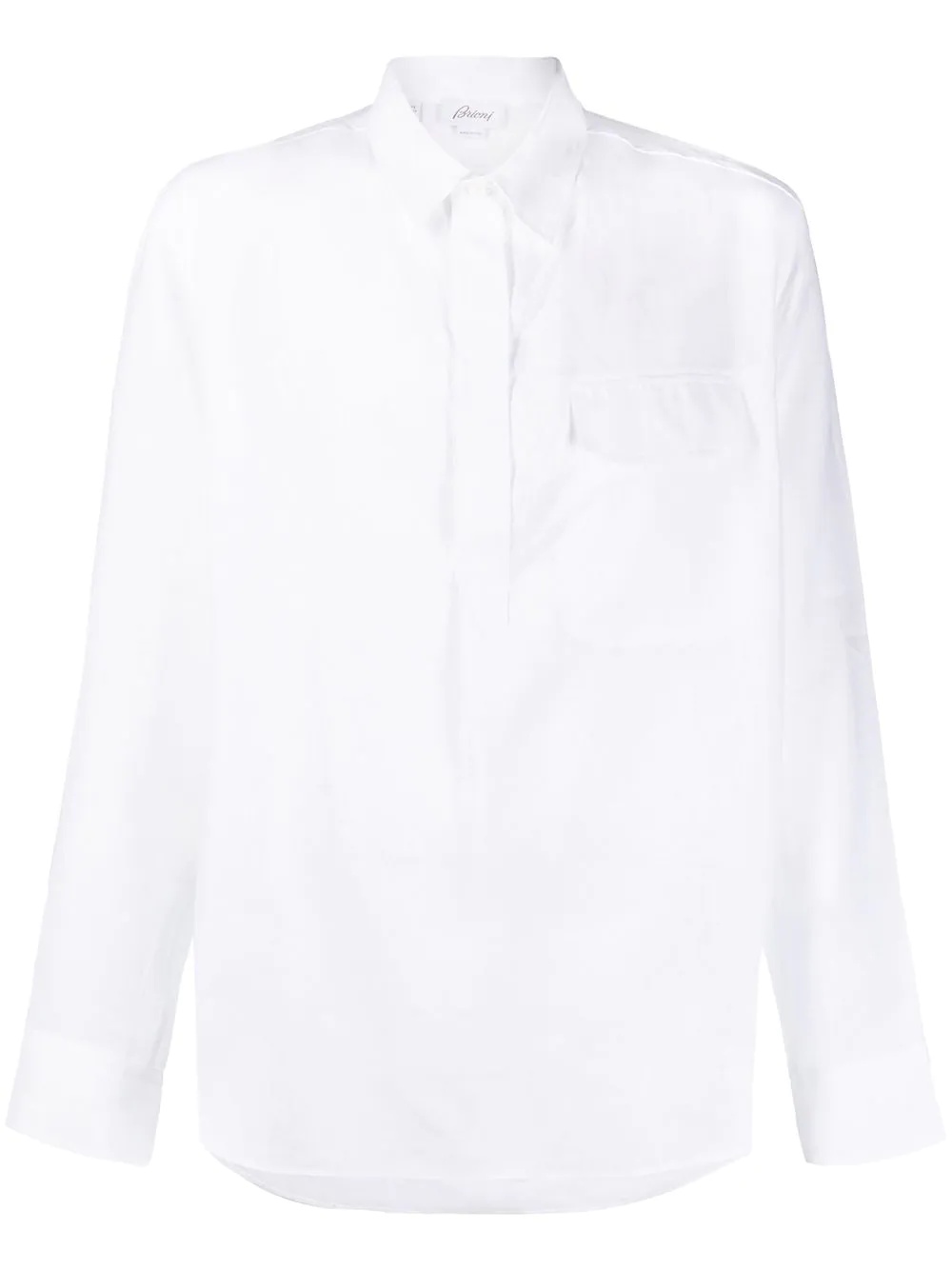 chest flap-pocket detail shirt - 1