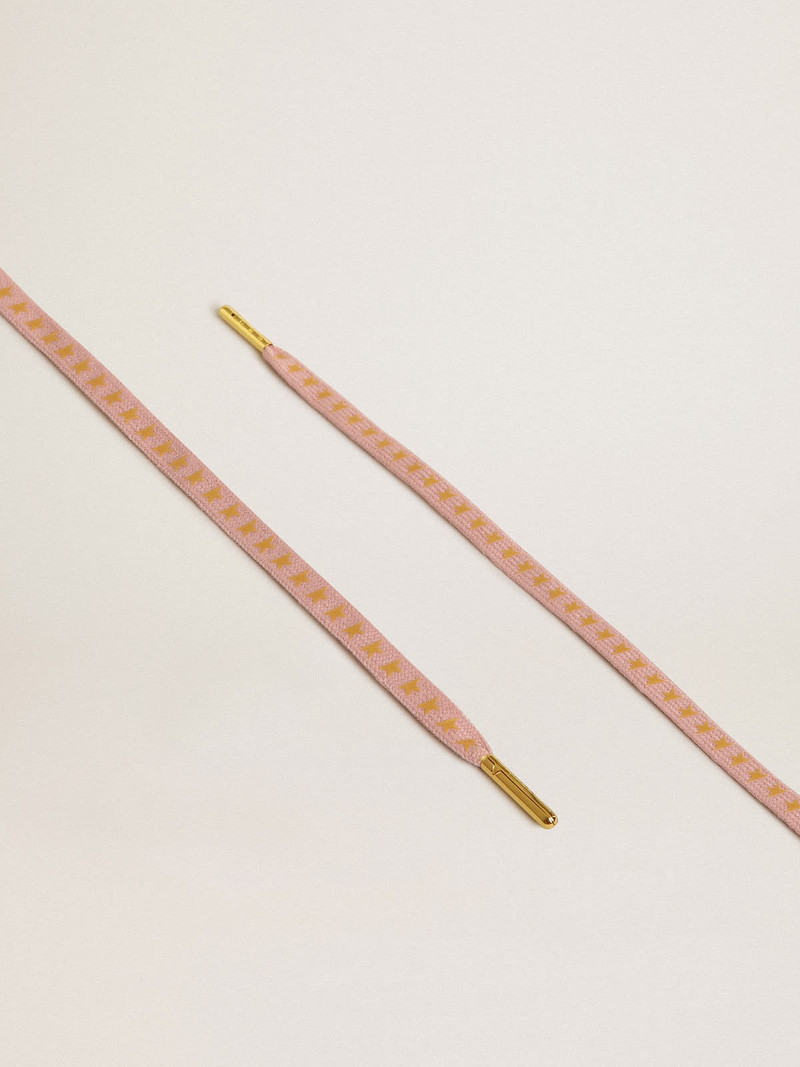 Old-rose laces with contrasting gold stars - 1
