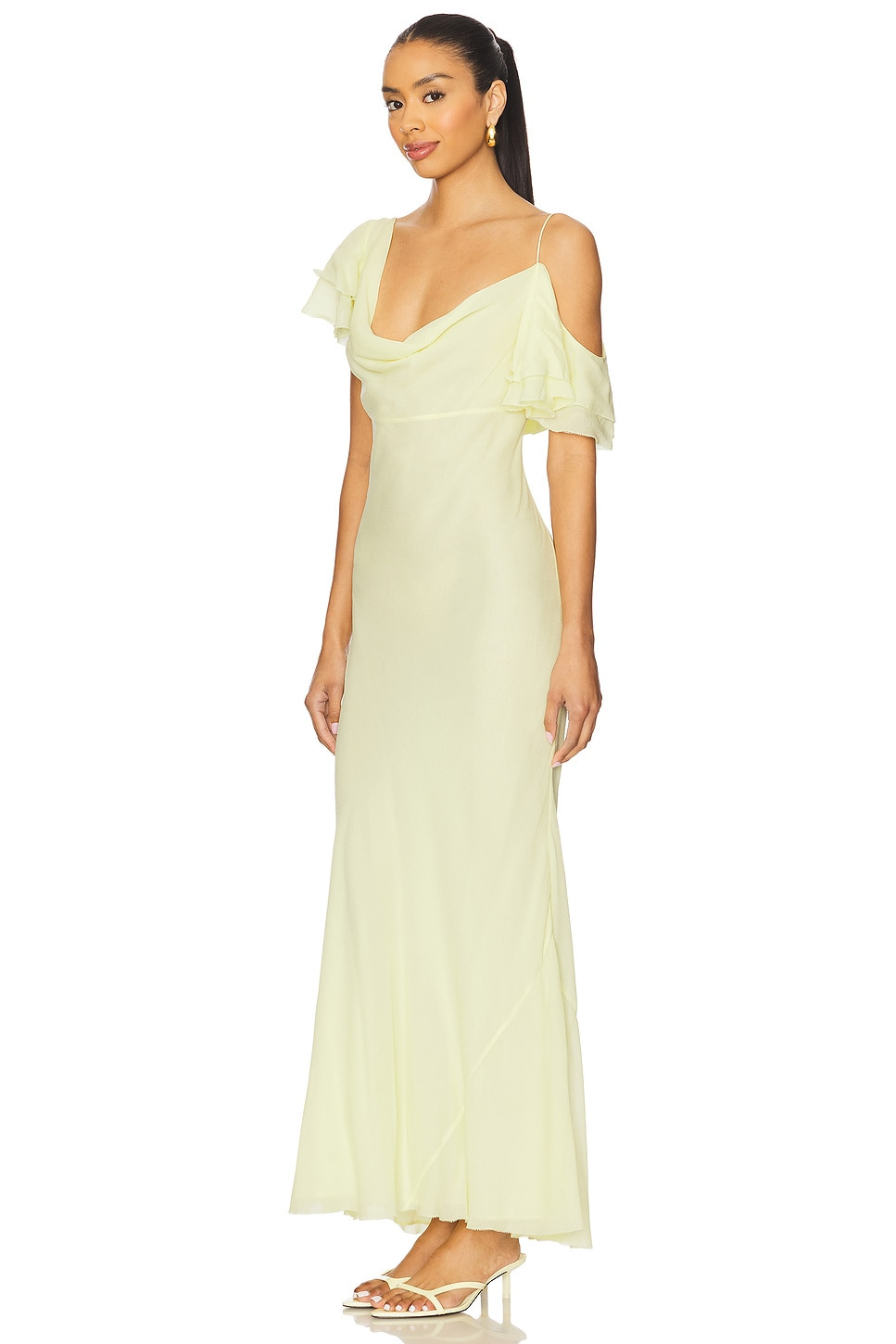 Georgette Frill Maxi Dress - 3