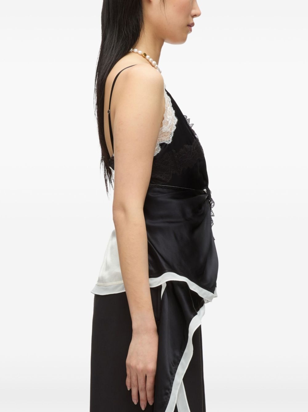 asymmetric satin top - 4