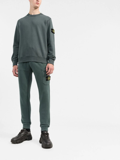 Stone Island logo-patch cotton sweatshirt outlook