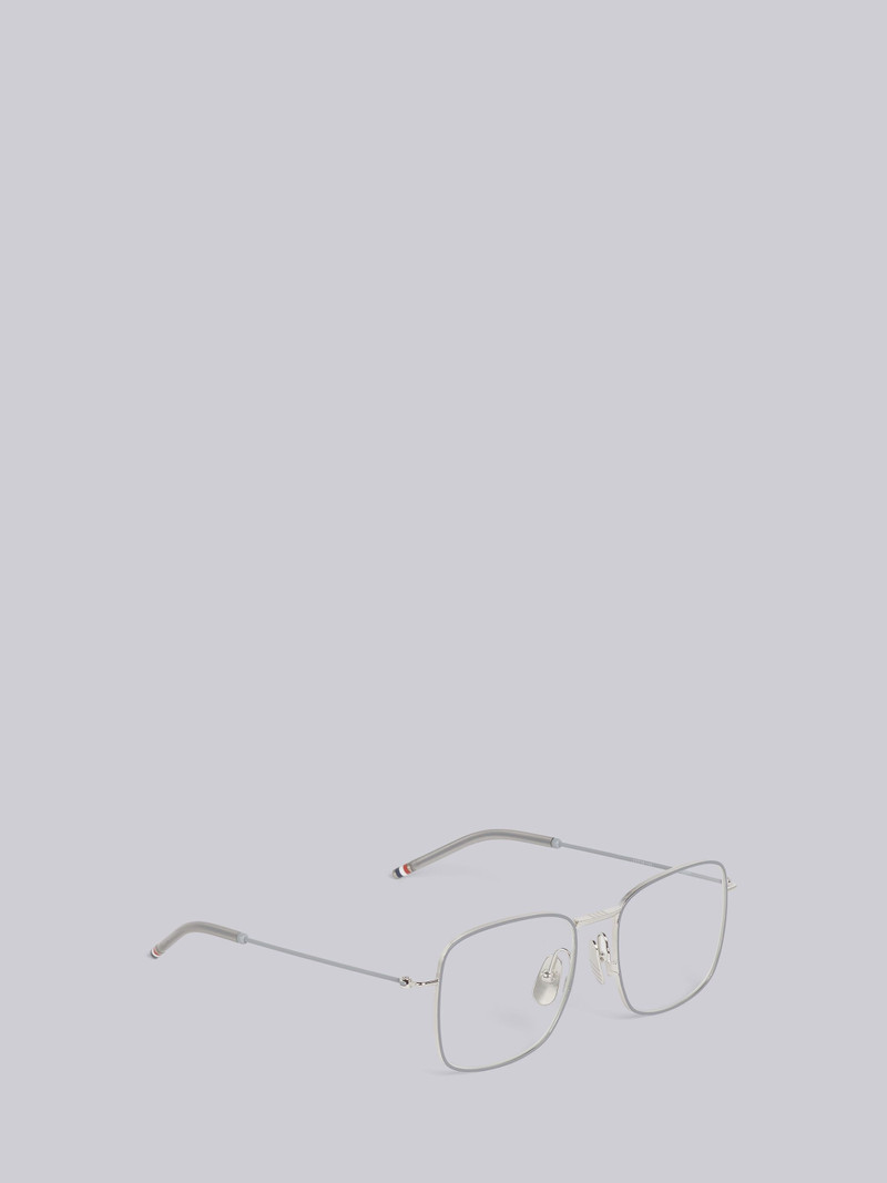 TB117 - Silver Oversized Squared Aviator Glasses 4
