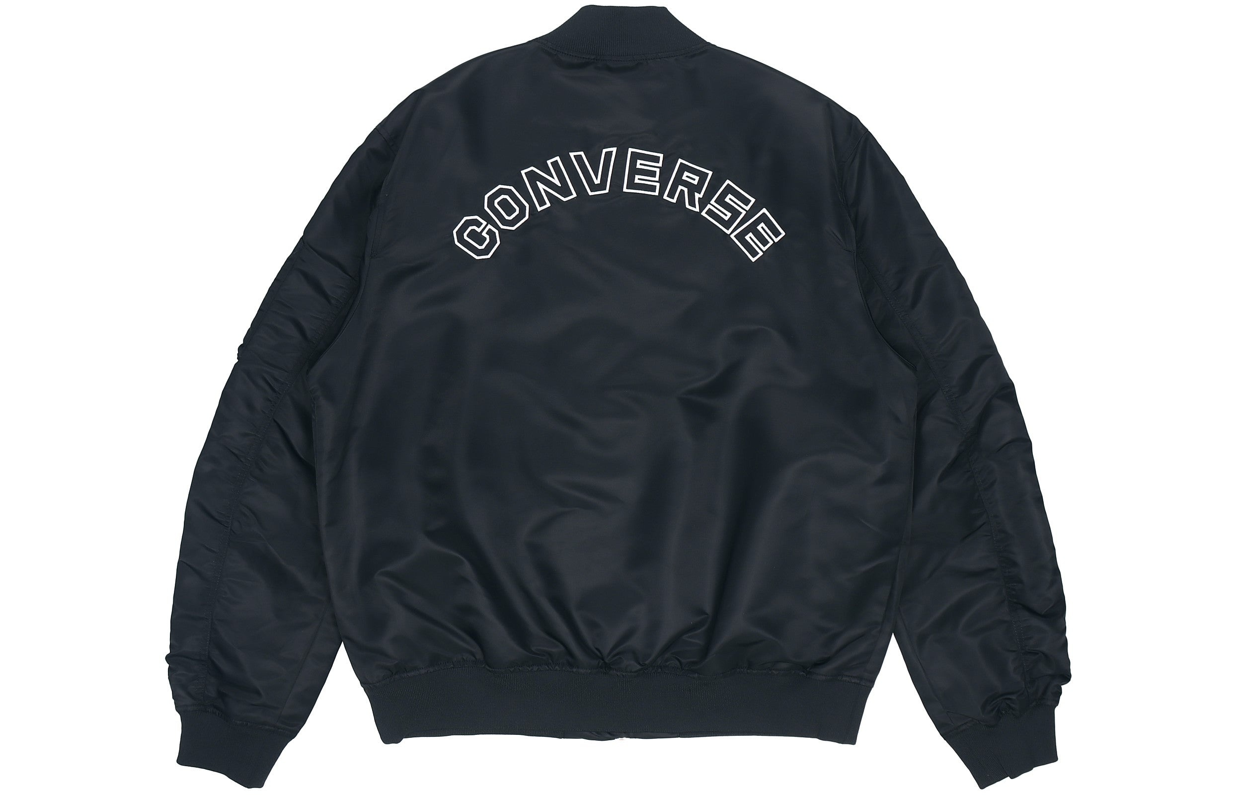 Converse SS22 Logo Loose Sports Retro aviator Jacket Unisex Black 10024169-A03 - 3