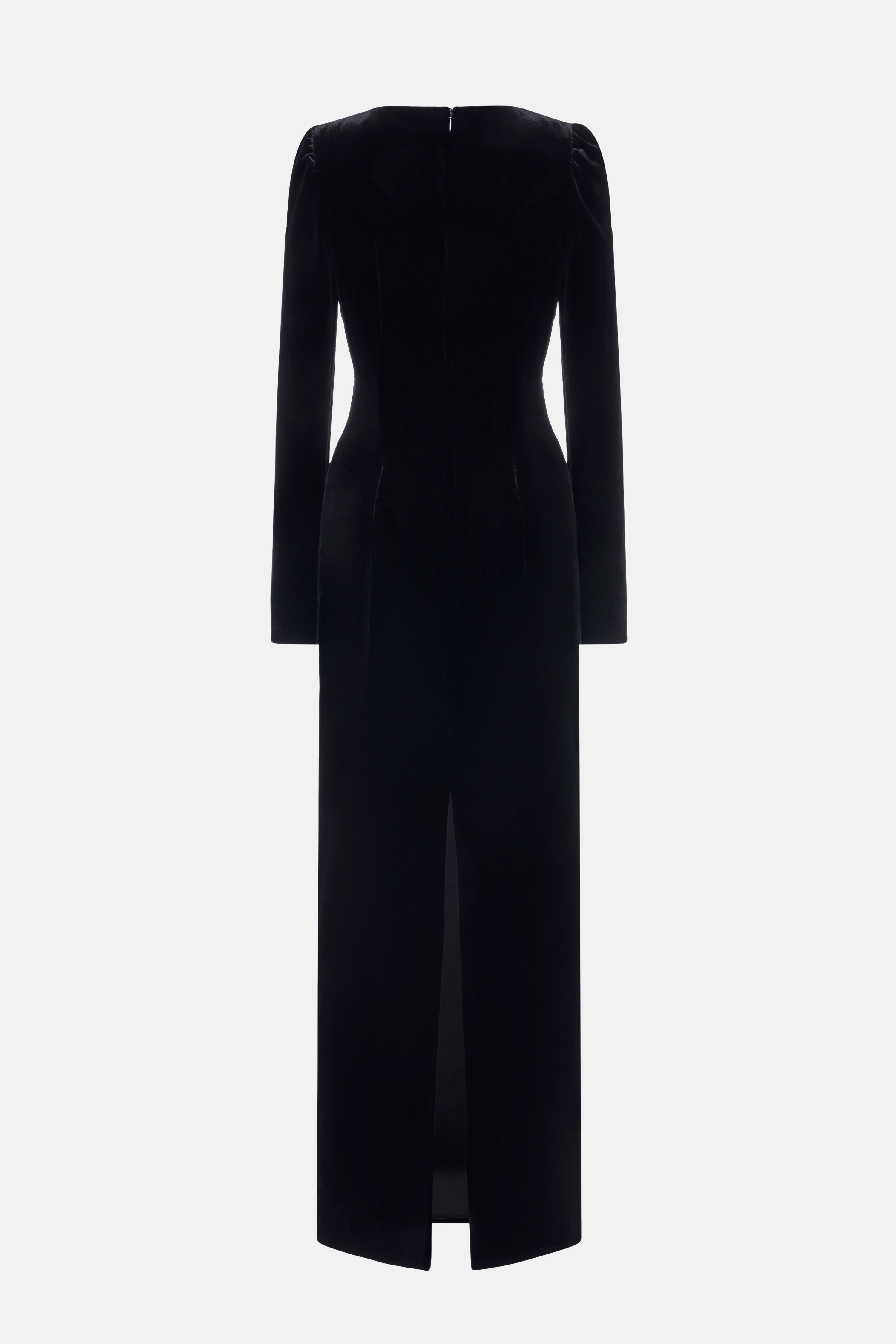 VELVET DRESS WITH BOW - 2