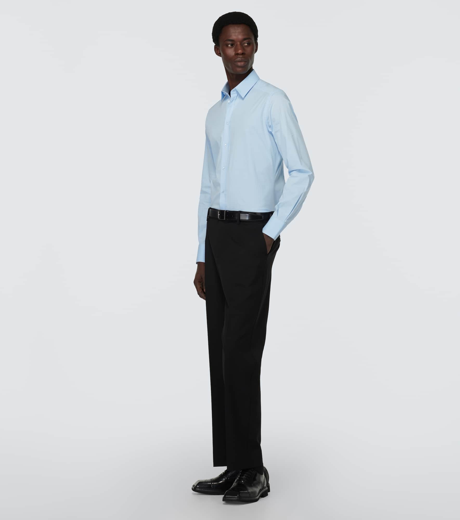 Cotton-blend poplin Oxford shirt - 2