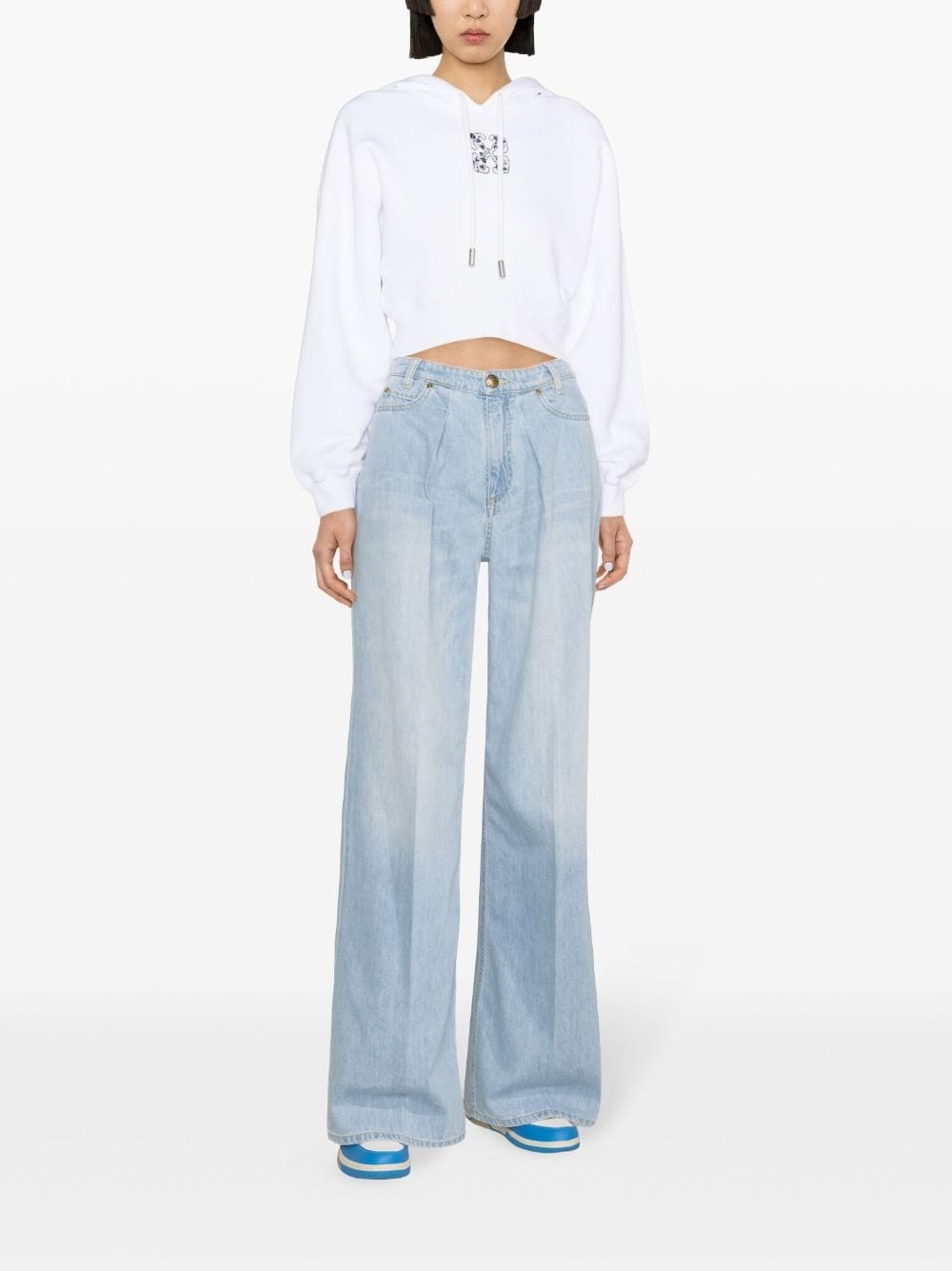 Arrows-embellished cropped hoodie - 3