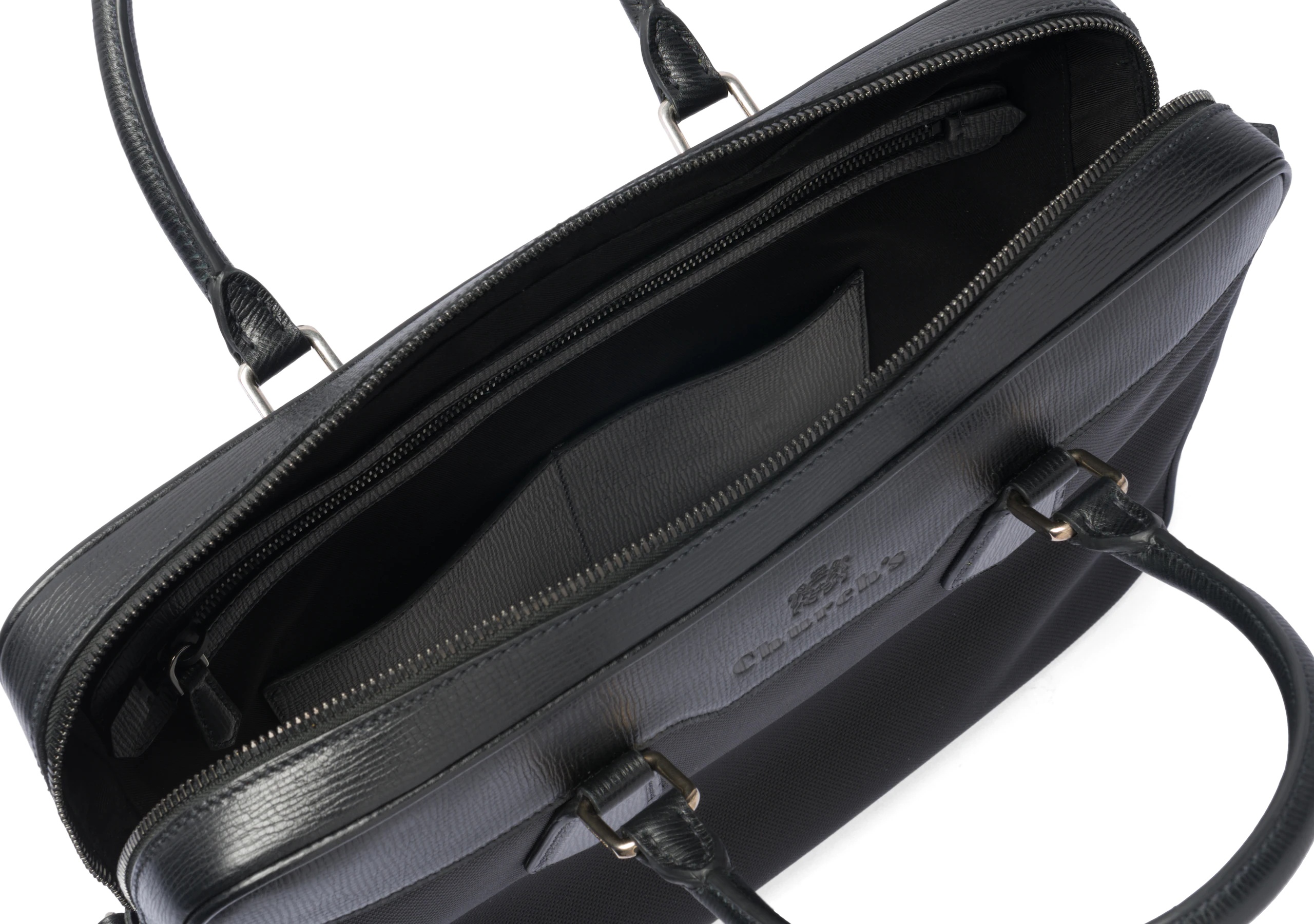 Craven
St James Leather Tech Laptop Bag Black - 5