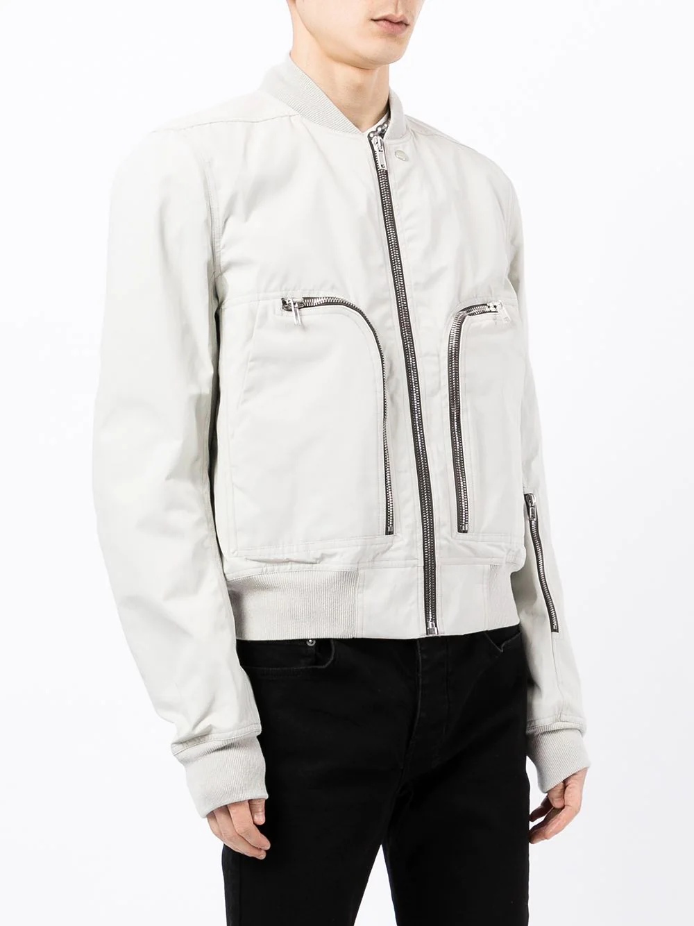 zipped-up bomber jacket - 3