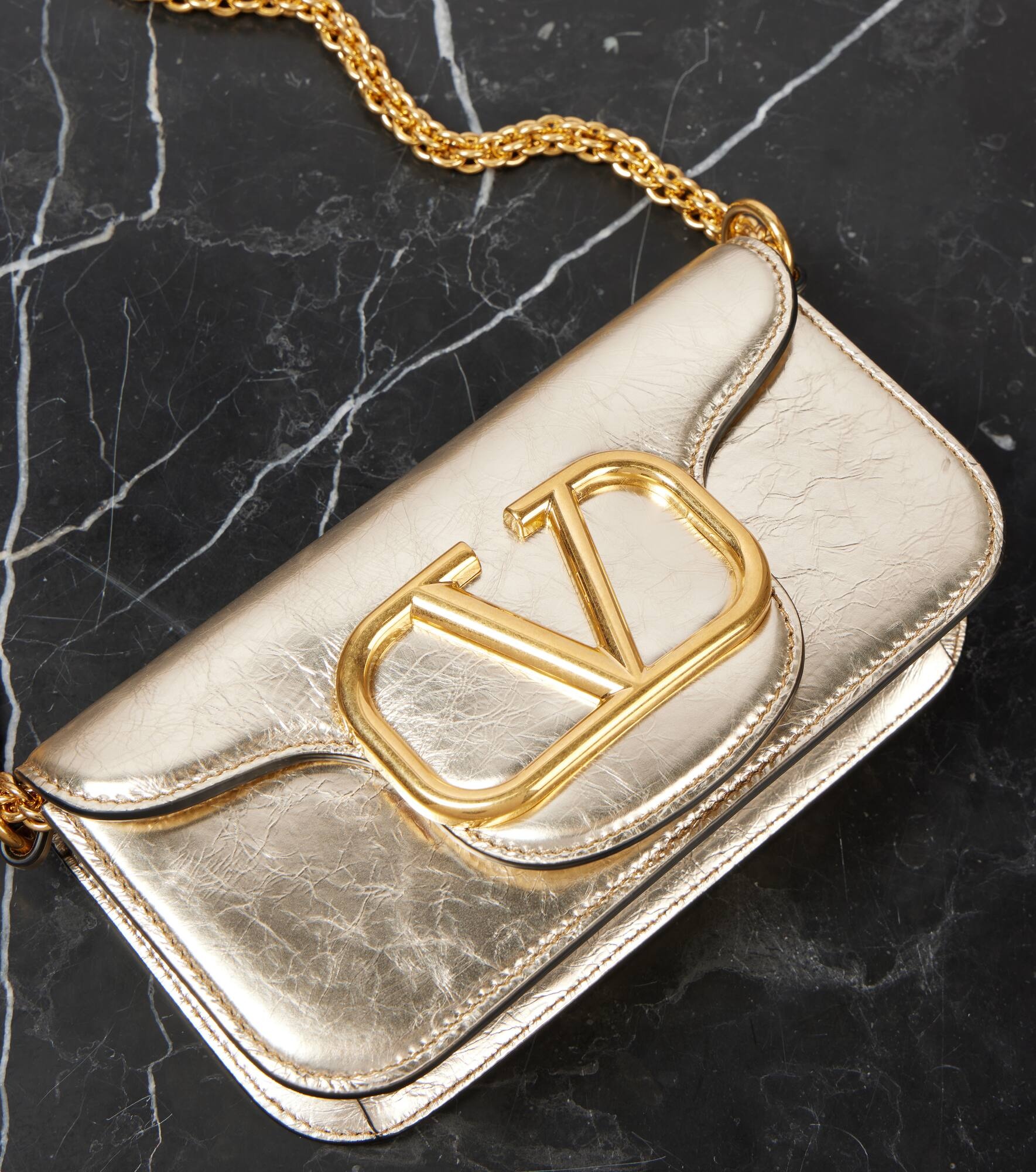Locò Small metallic leather shoulder bag - 6