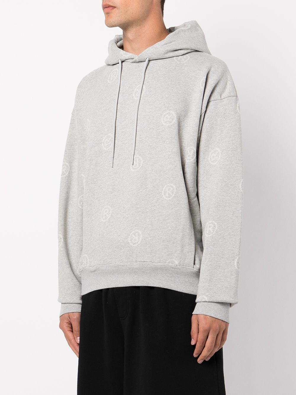 logo-print cotton hoodie - 2