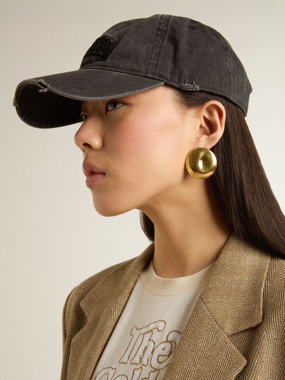 Gold circular earrings - 3