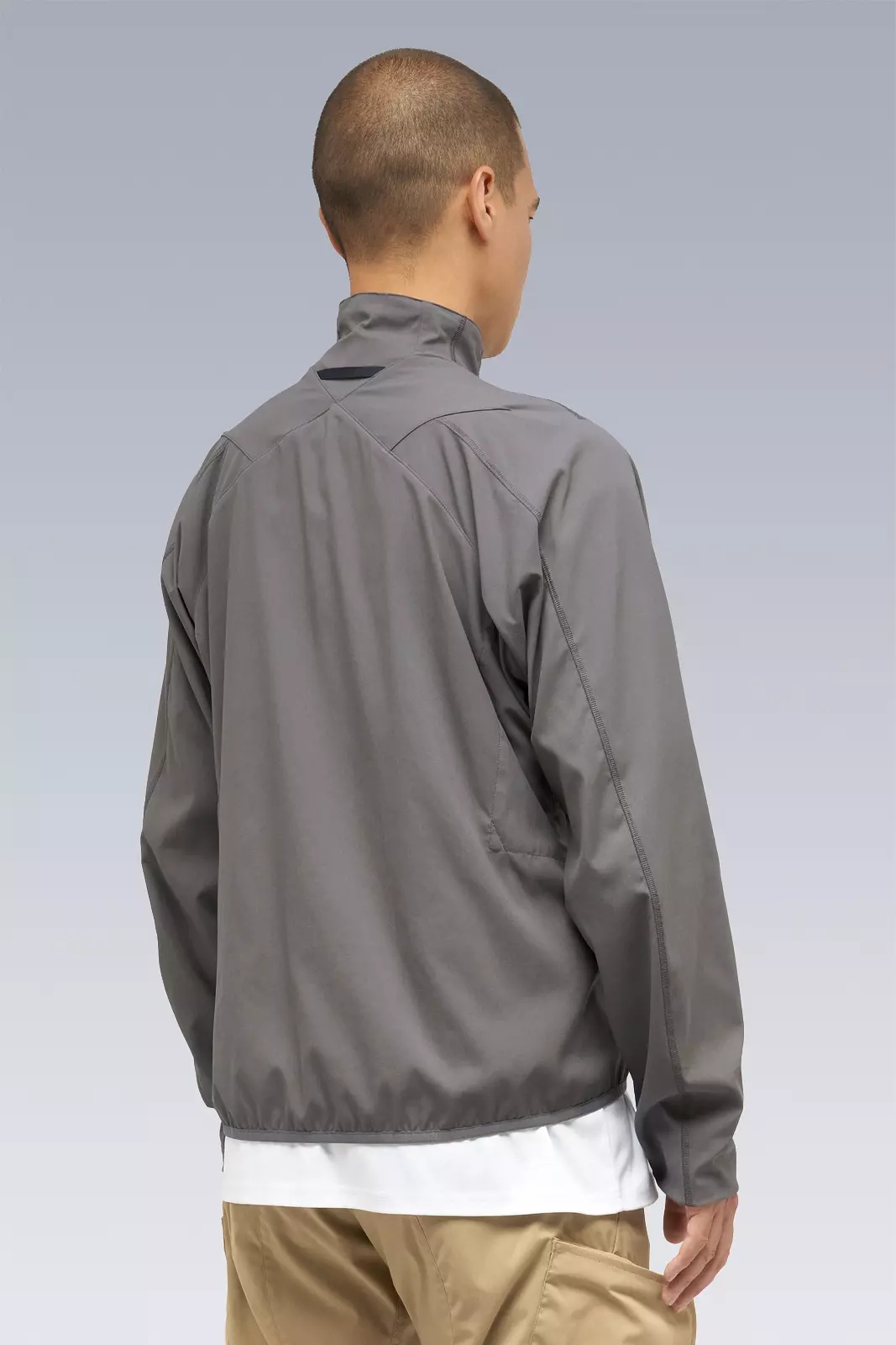 J97-M Nylon Stretch Contour Jacket Gray - 3