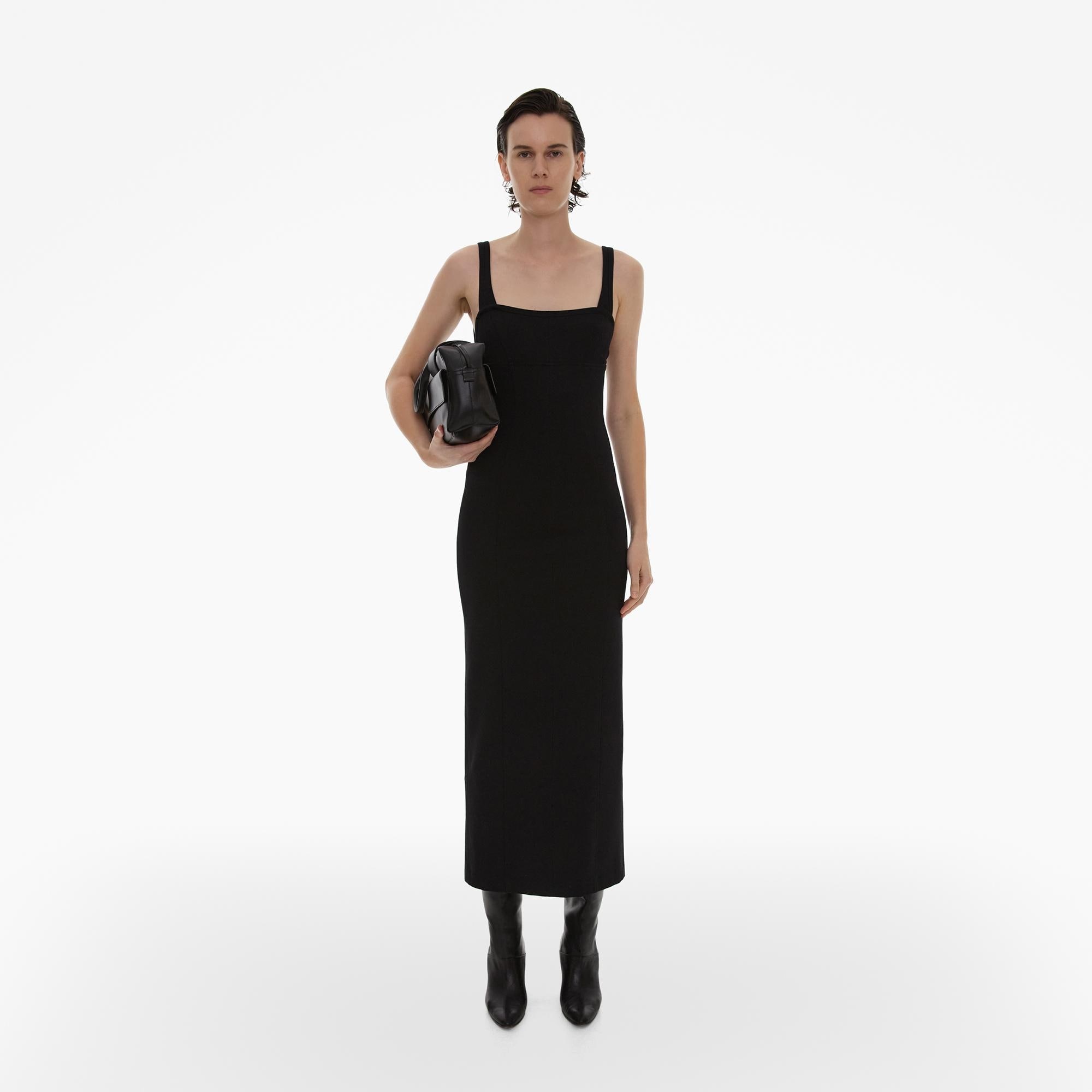 RIBBED ASYMMETRIC MAXI DRESS - 2