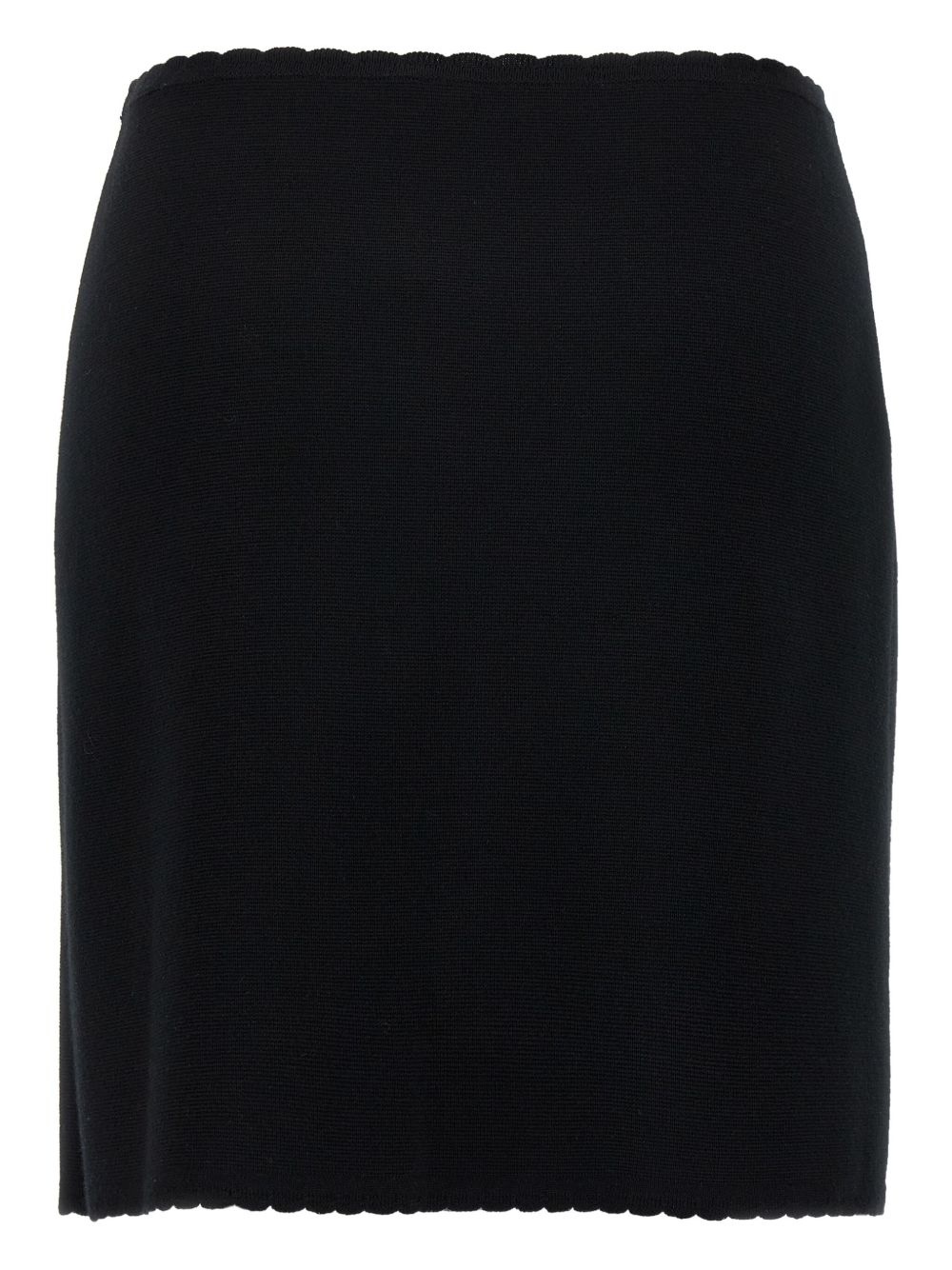 chain-embellished scalloped-edge skirt - 2