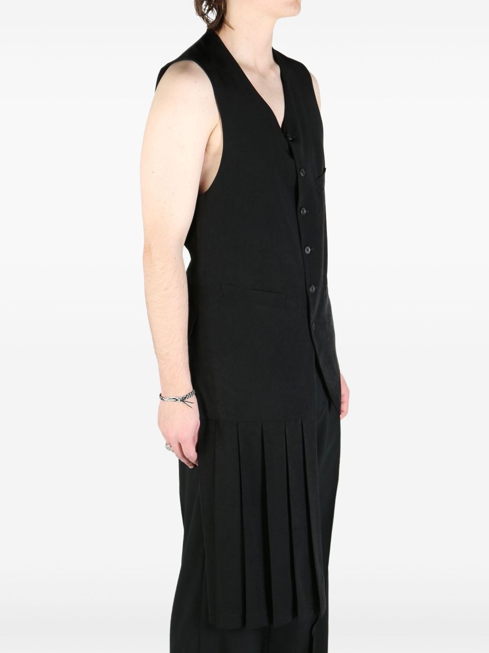 pleated waistcoat - 3