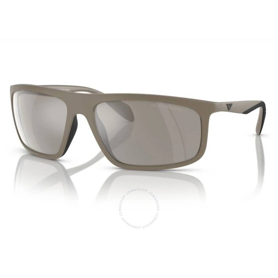 Emporio Armani Light Grey Rectangular Men's Sunglasses EA4212U 54376G 64 - 2