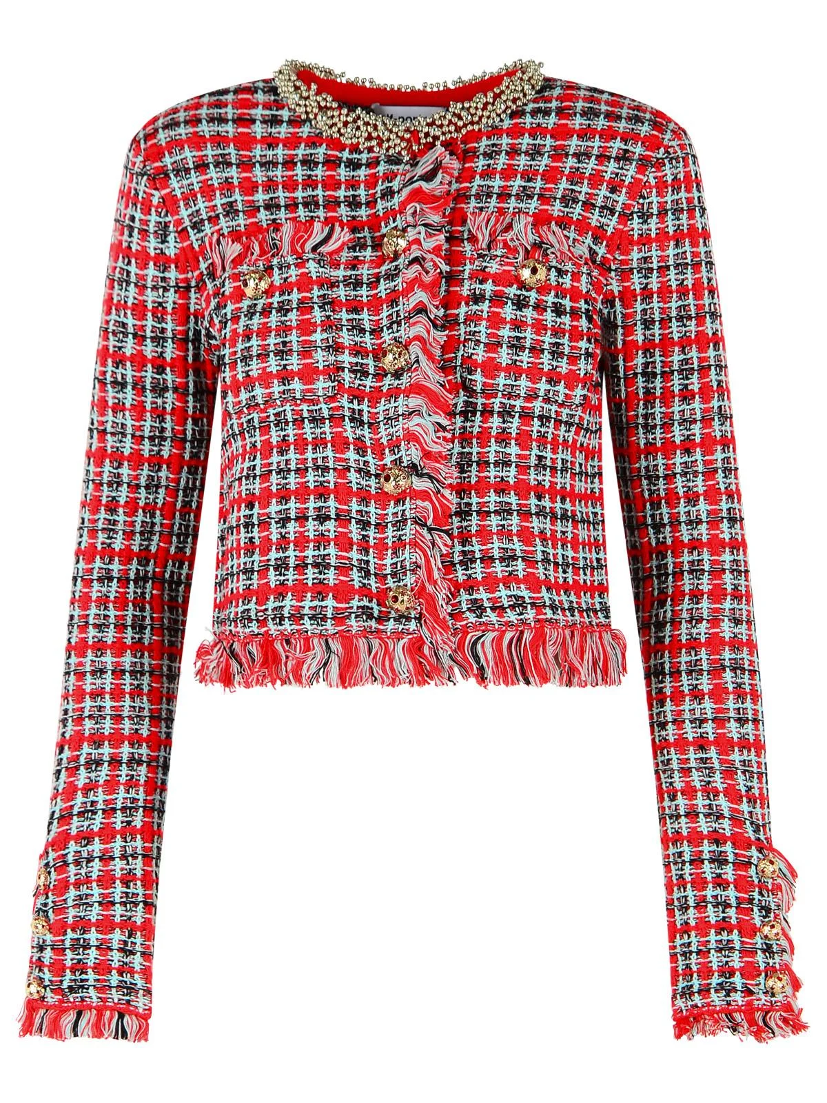 Self-Portrait Cotton Blend Jacket Red Women - 1