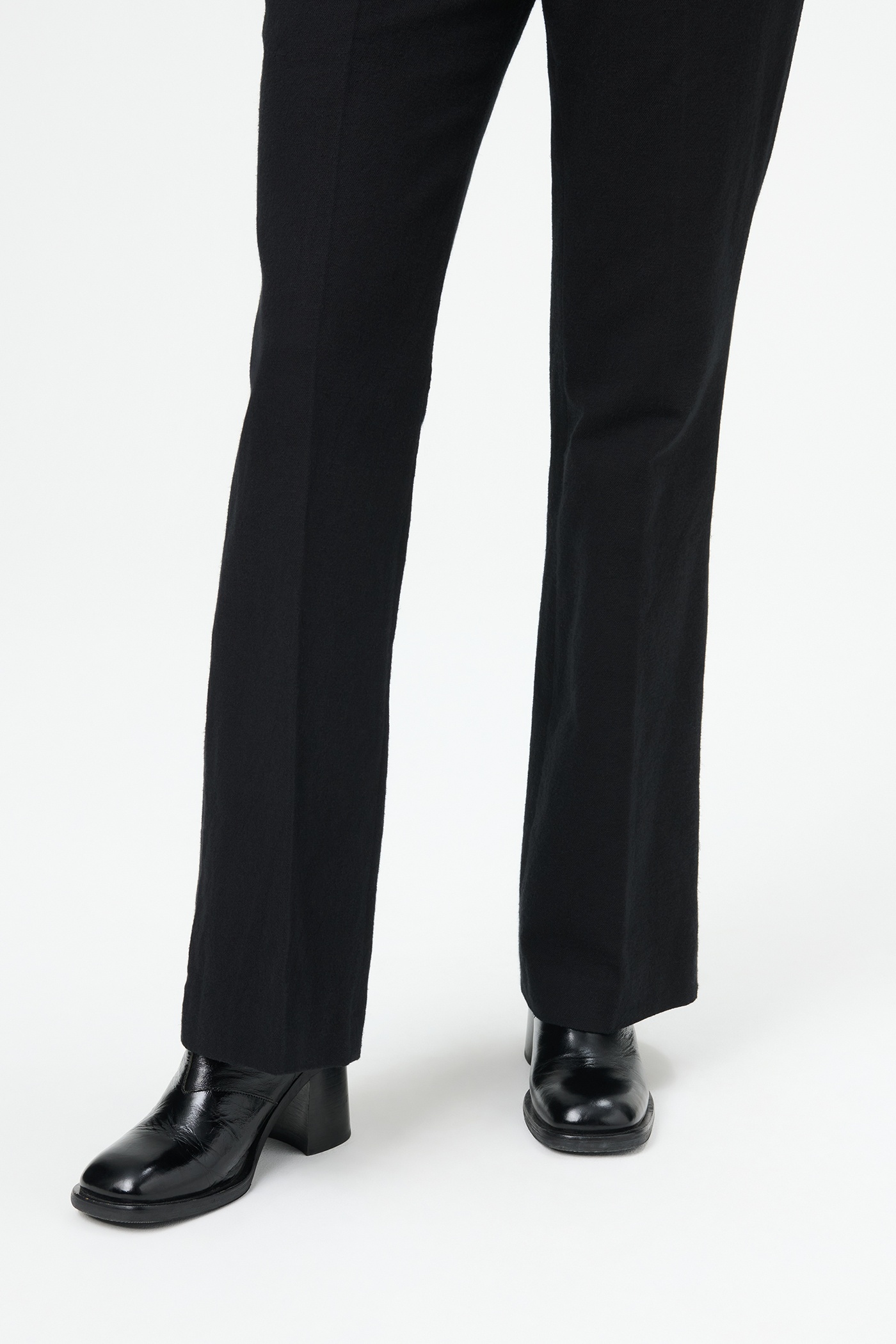 Hip Trouser Draping Black Canvas - 3