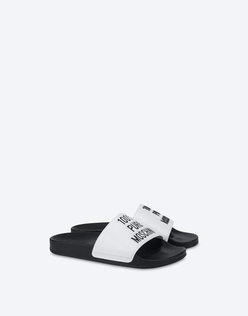 100% PURE MOSCHINO POOL SLIDERS 1