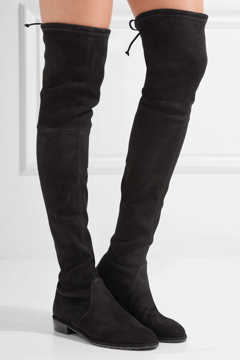Stuart Weitzman Lowland suede over-the-knee boots outlook
