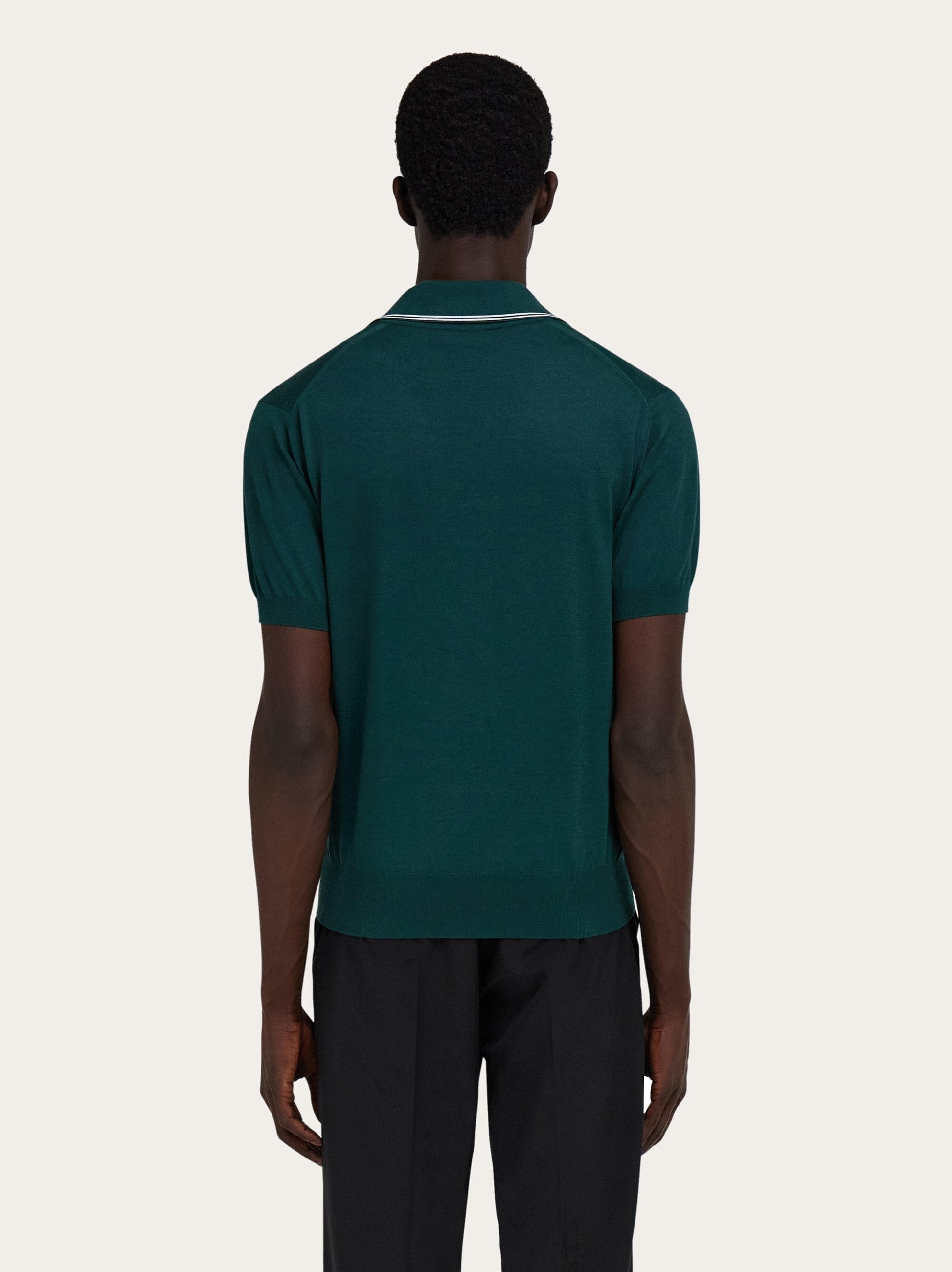 Silk blend polo shirt - 3