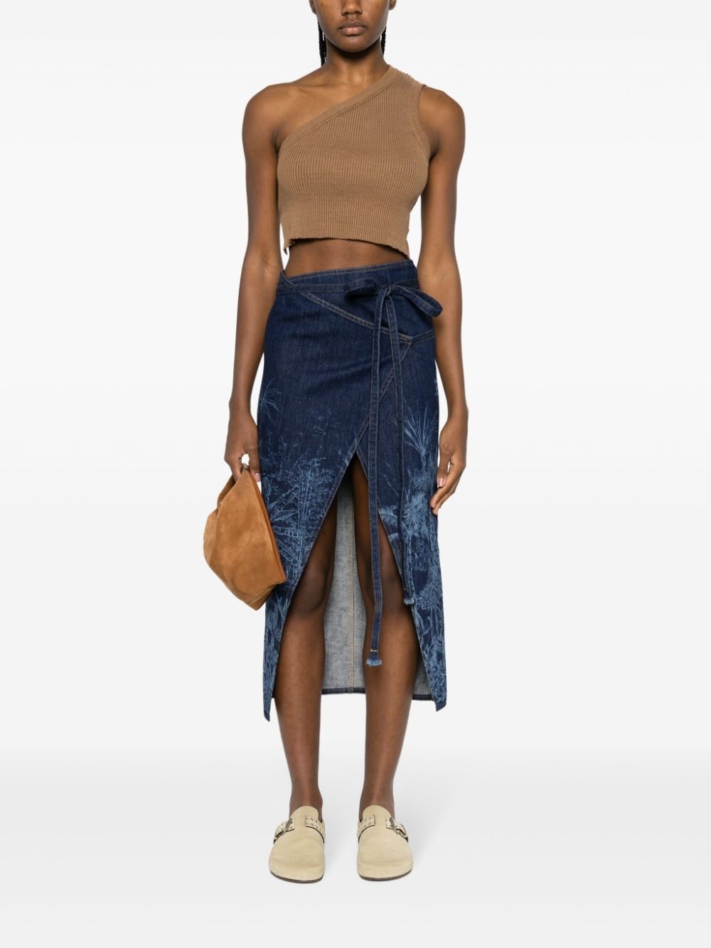 Jungle Toile de Jouy denim skirt - 2