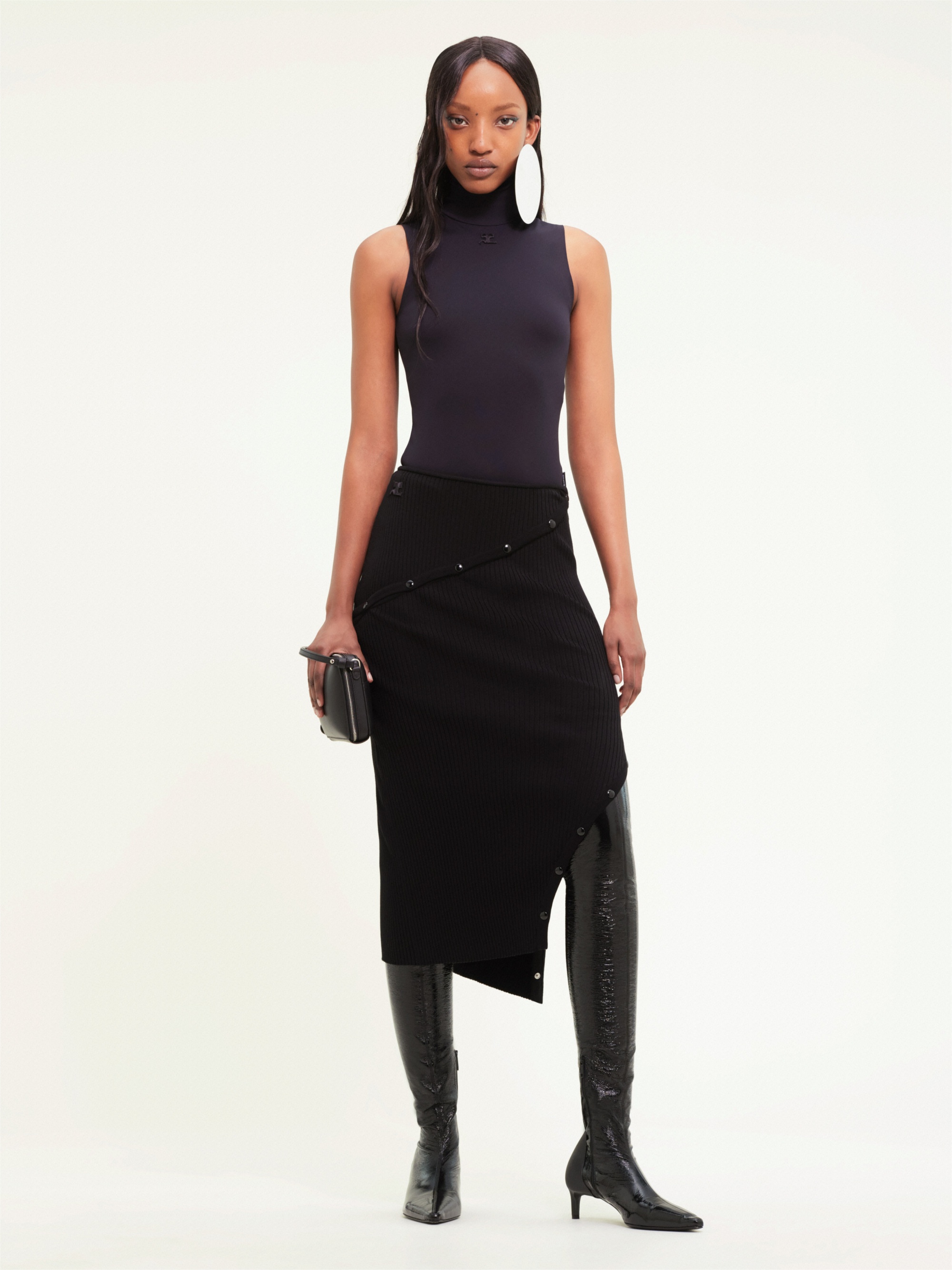 MULTI STYLING RIB KNIT SKIRT - 2
