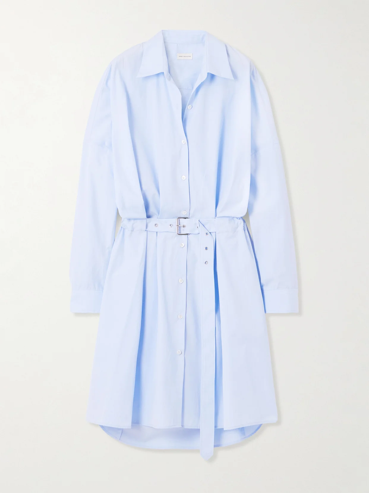 Belted Cotton-poplin Shirt Dress - 1