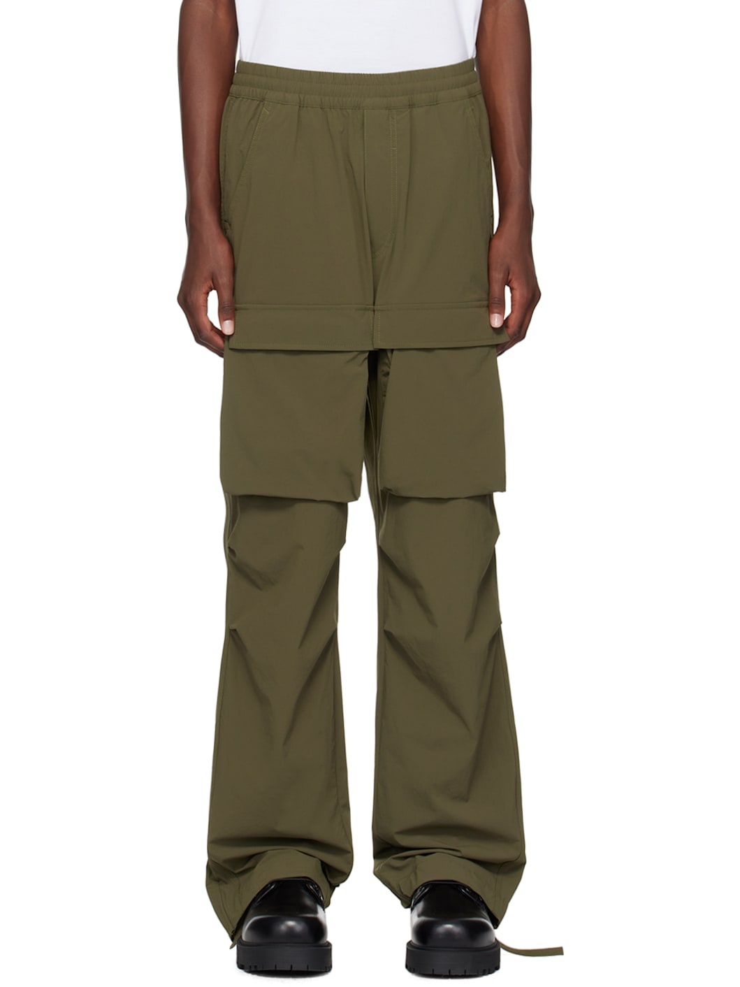 Green Flap Pocket Cargo Pants - 1