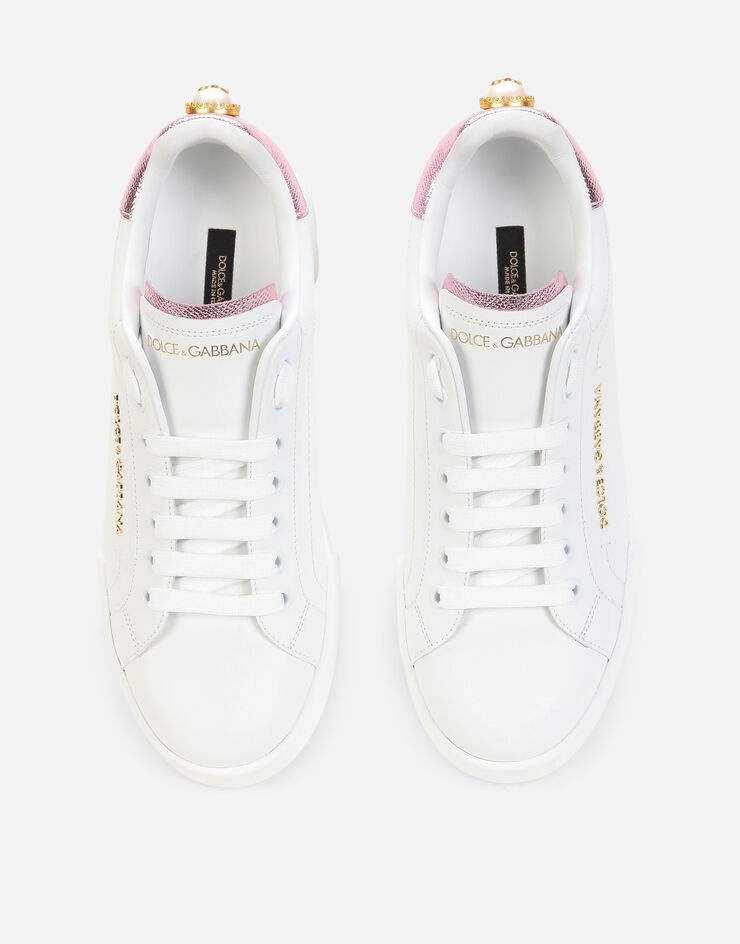 Portofino sneakers in nappa calfskin with lettering - 4