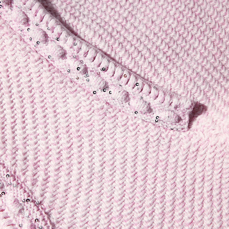 Pink Knit Crop Cardigan 6