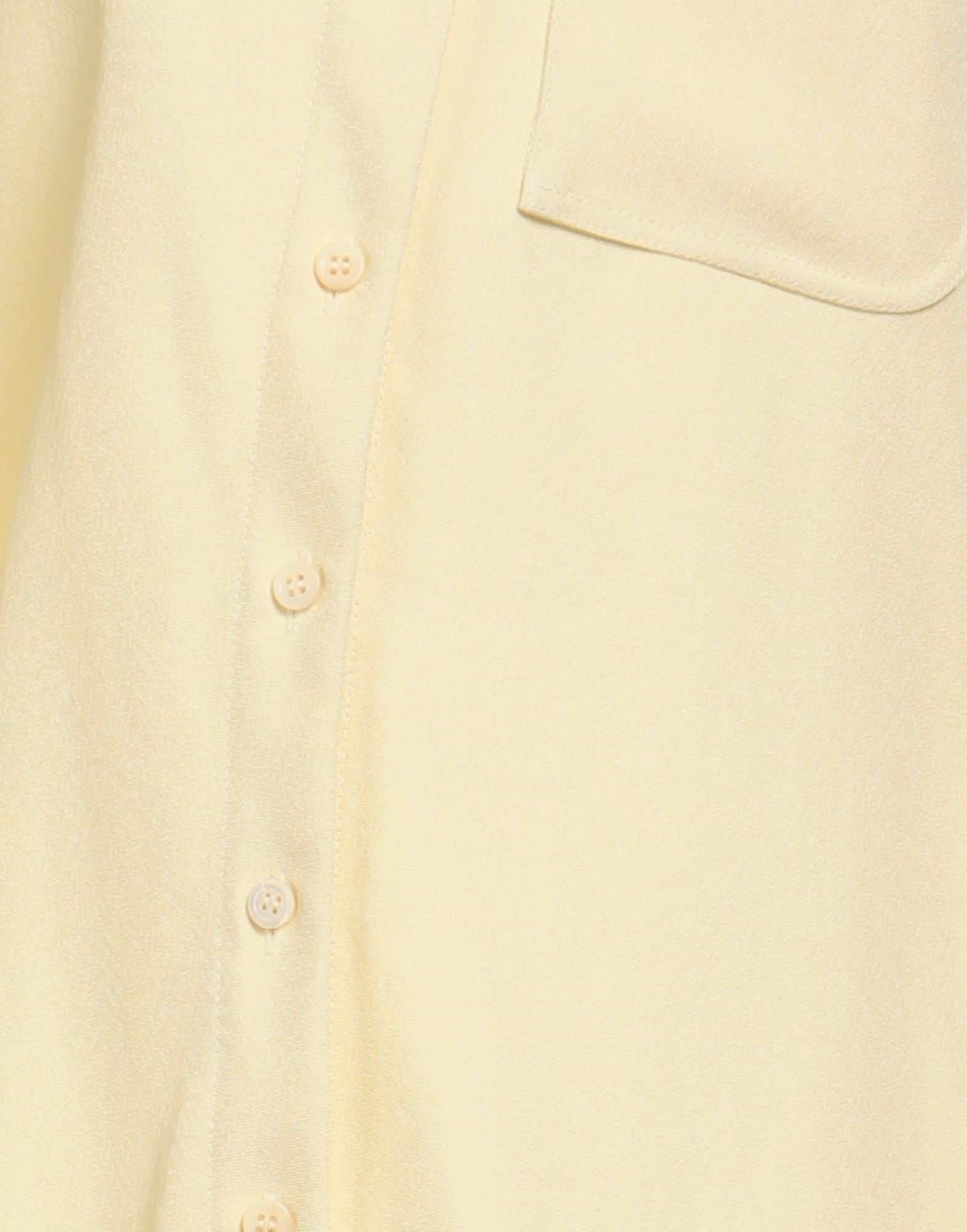 Light yellow Women's Solid Color Shirts & Blouses - 4