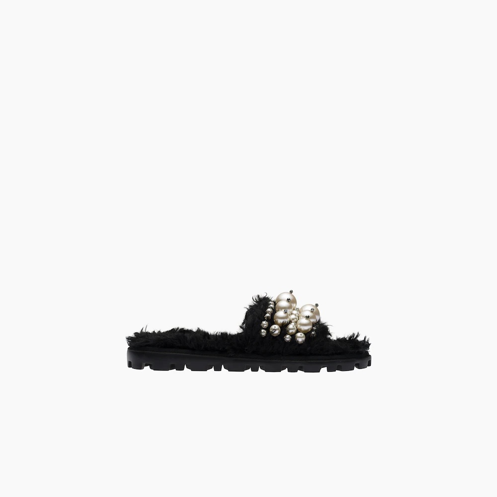 Mohair sandals with pearls - 4