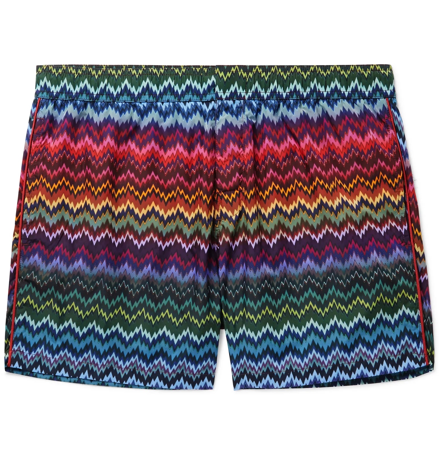 Mid-Length Printed Swim Shorts - 1