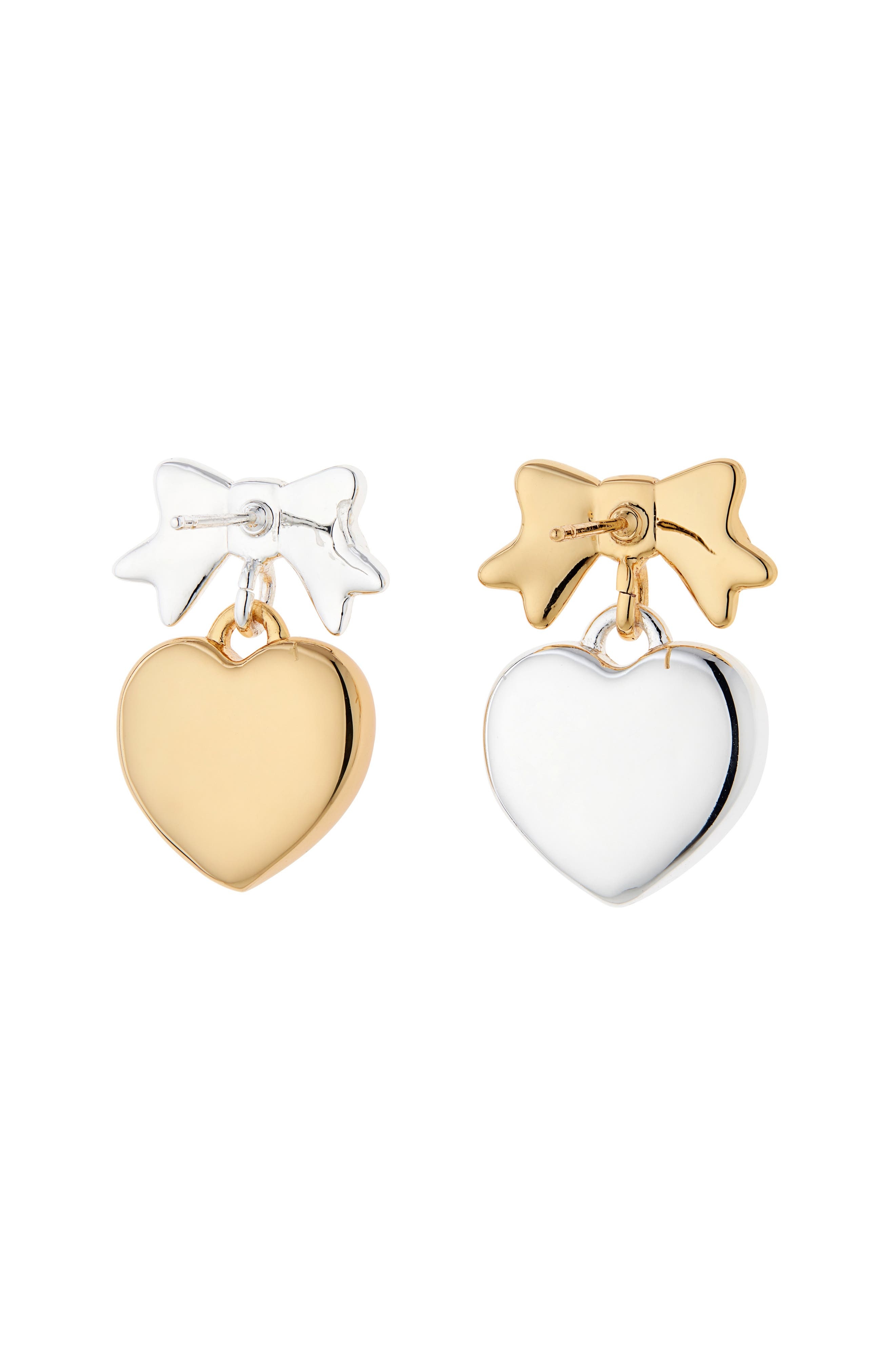 Sandy Liang Ballerina Mismatched Drop Earrings in Gold/Silver at Nordstrom - 5