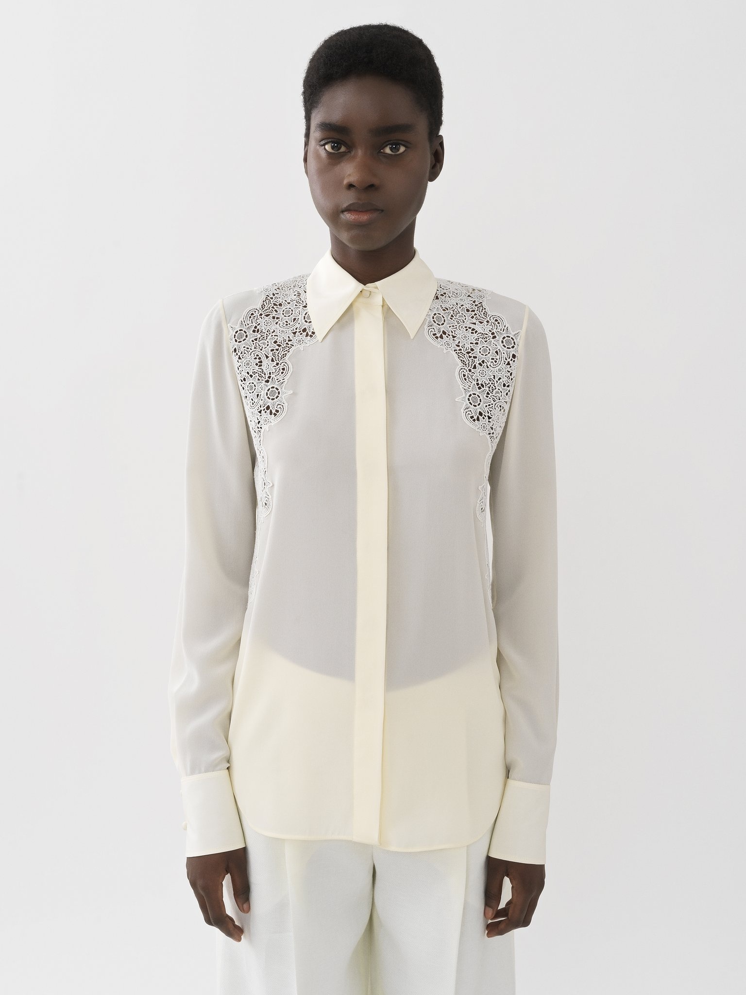 GUIPURE-DETAIL BLOUSE - 2
