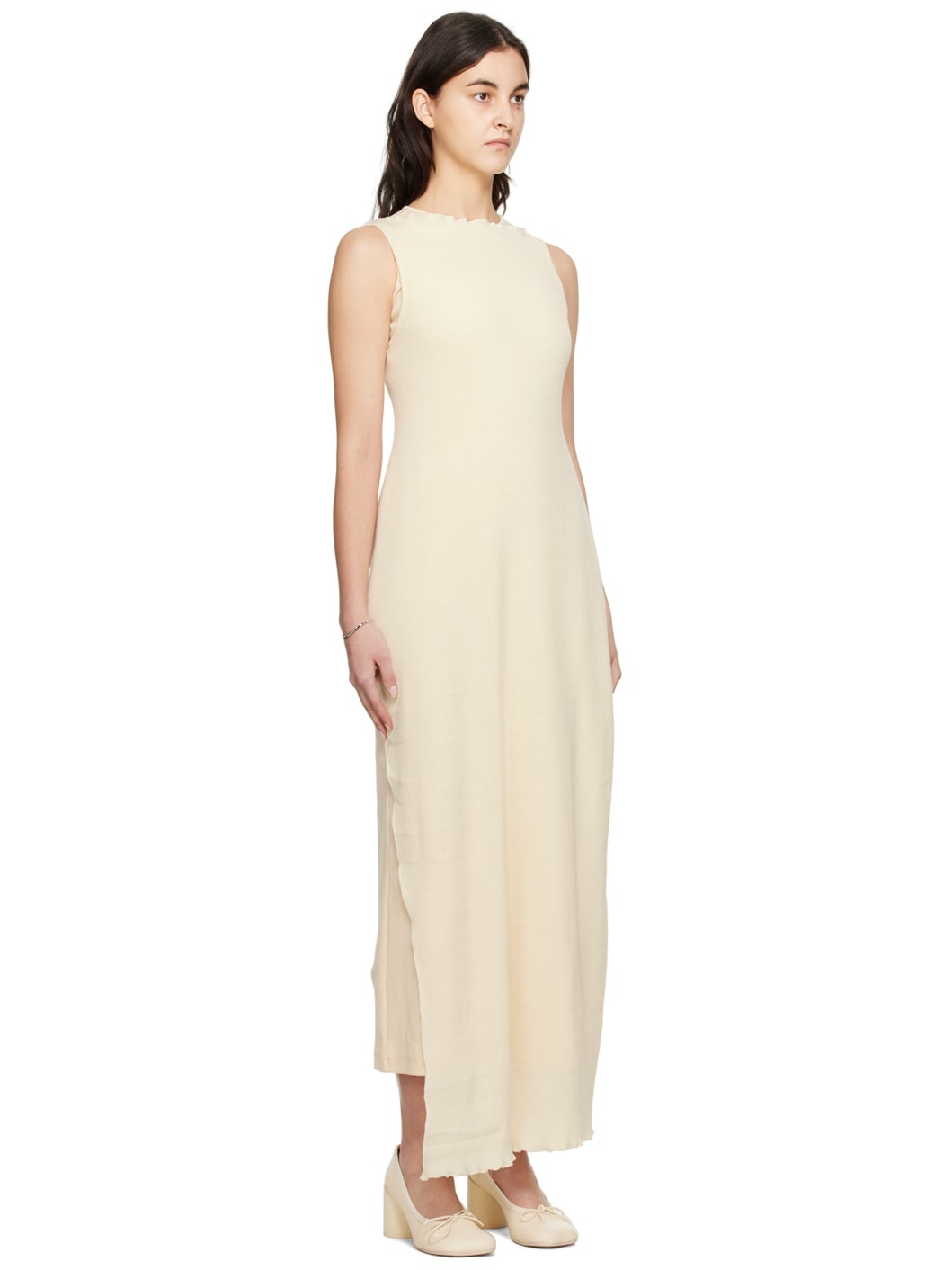 Beige Layered Maxi Dress - 2